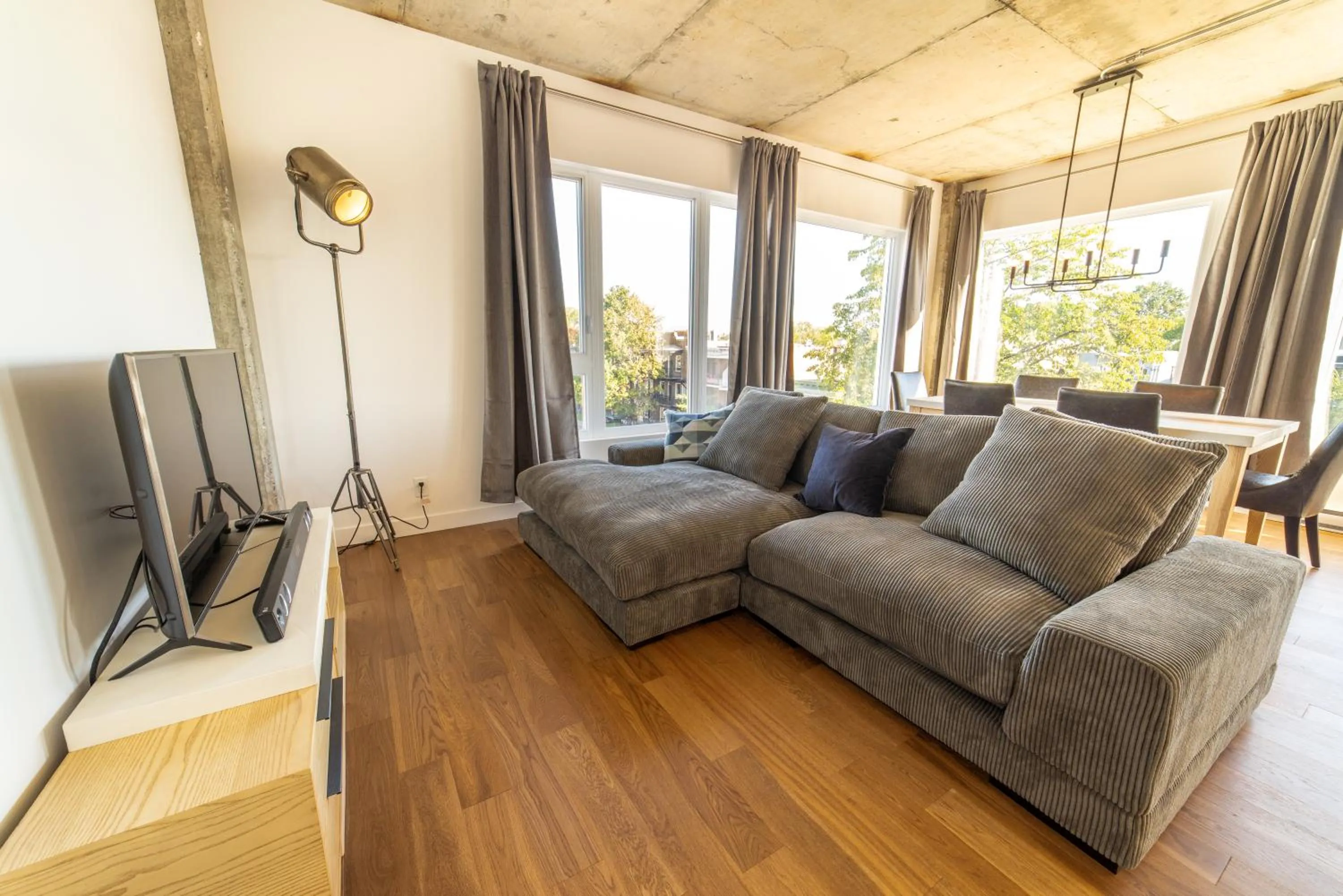 Living room in Aux Havres Urbains - Le Penthouse de la 3ième Avenue