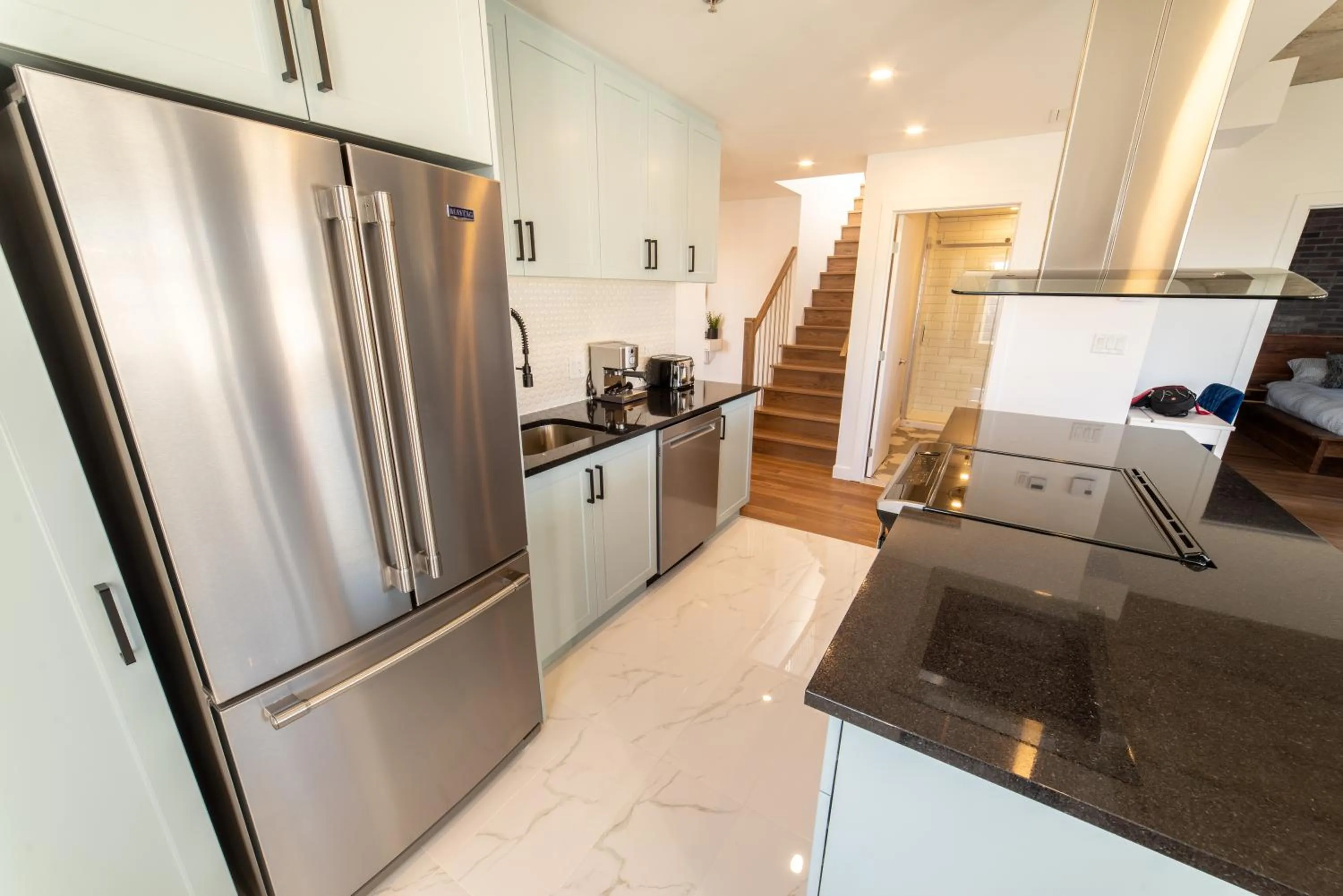 Kitchen or kitchenette in Aux Havres Urbains - Le Penthouse de la 3ième Avenue