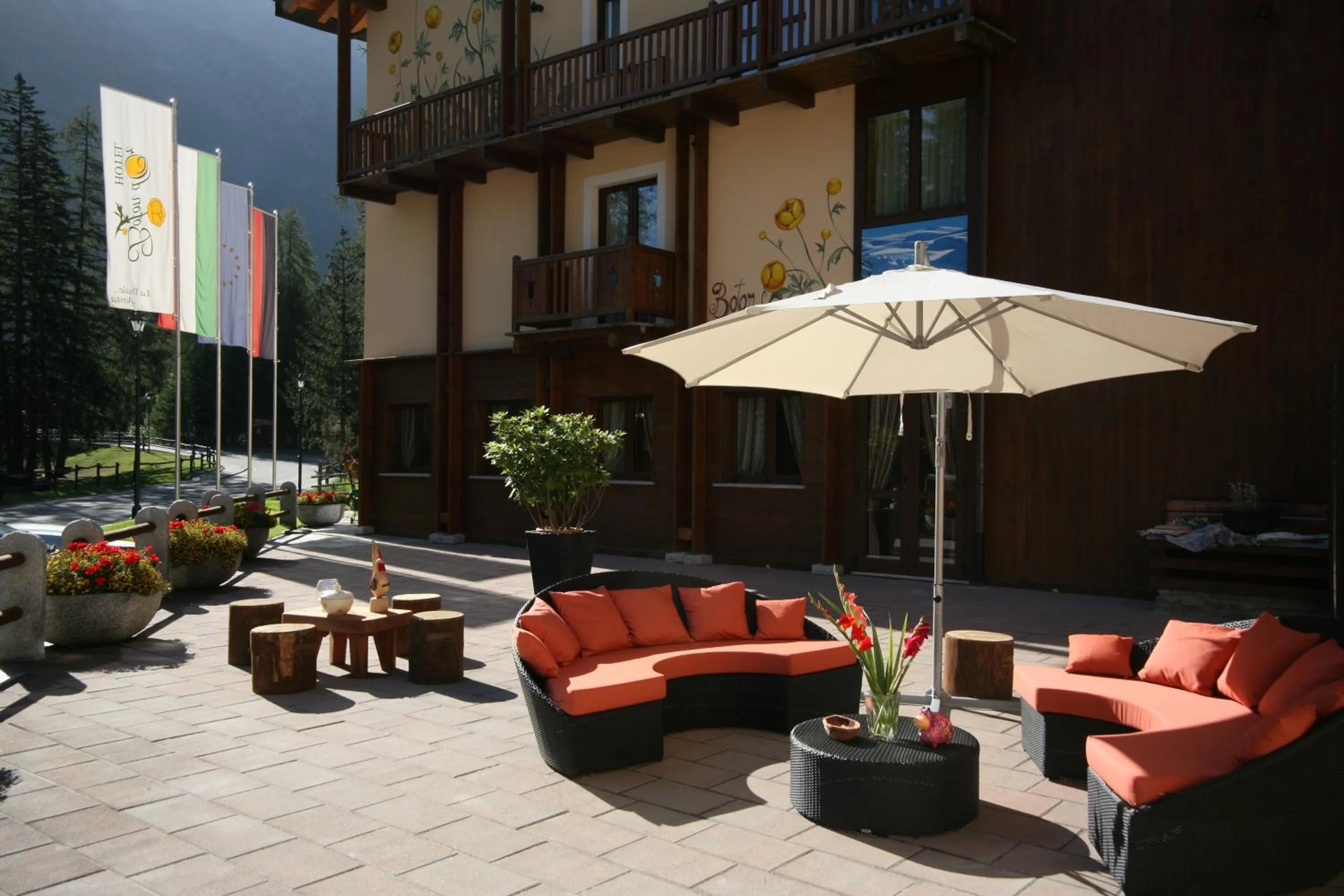 Balcony/Terrace in Hotel Boton D'Or & Wellness a La Thuile