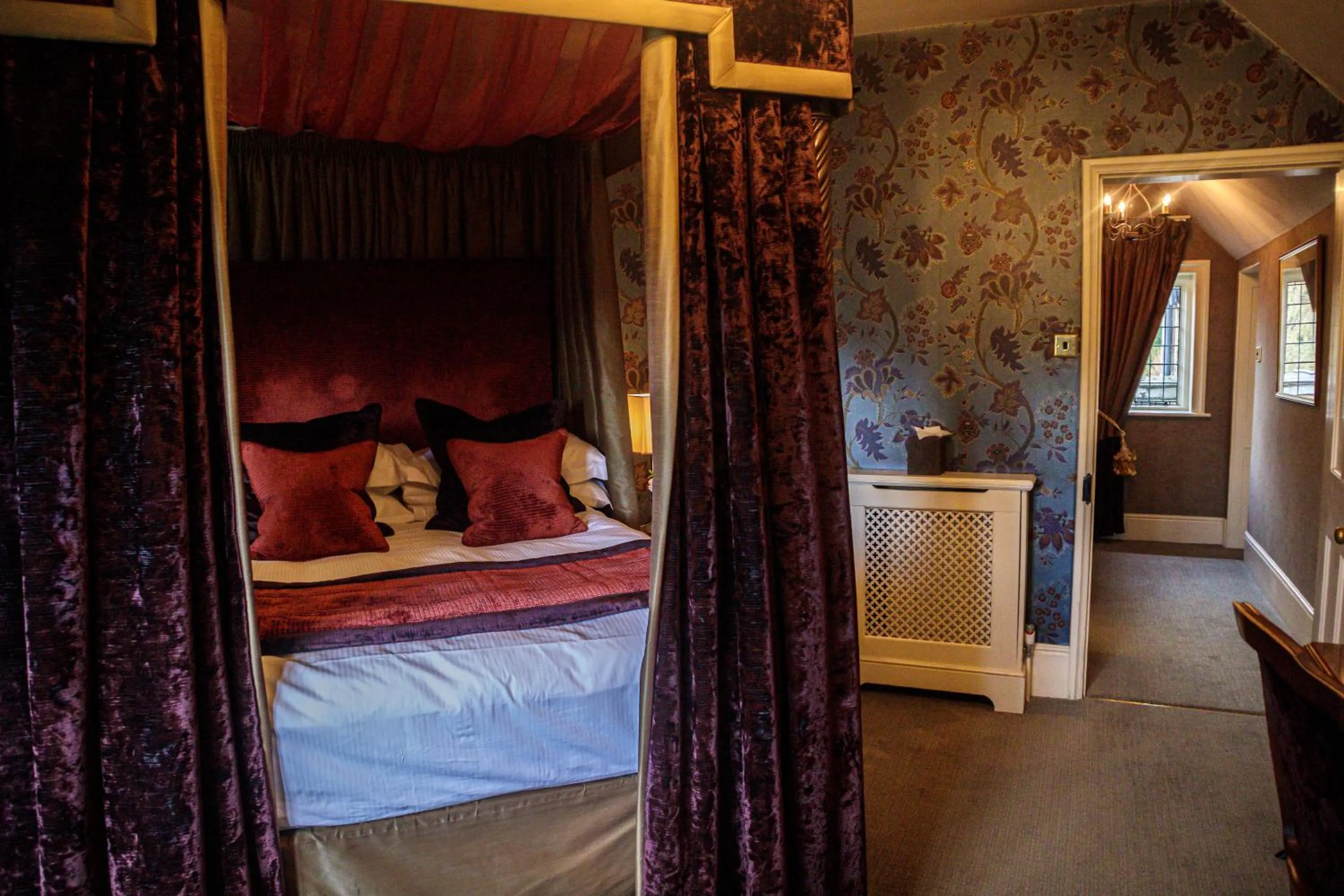 Bedroom, Bed in Langshott Manor - Luxury Hotel Gatwick