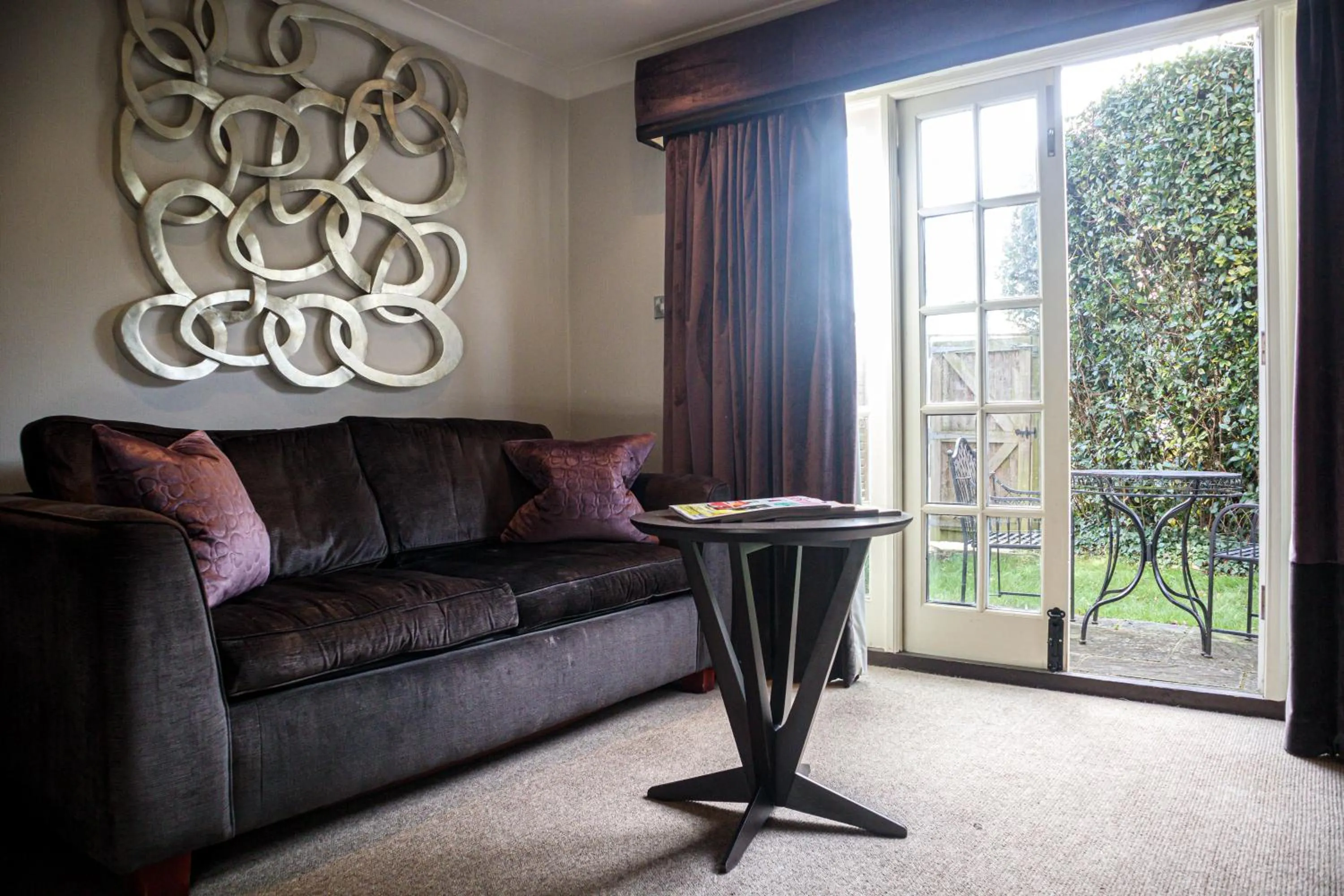 Seating area in Langshott Manor - Luxury Hotel Gatwick