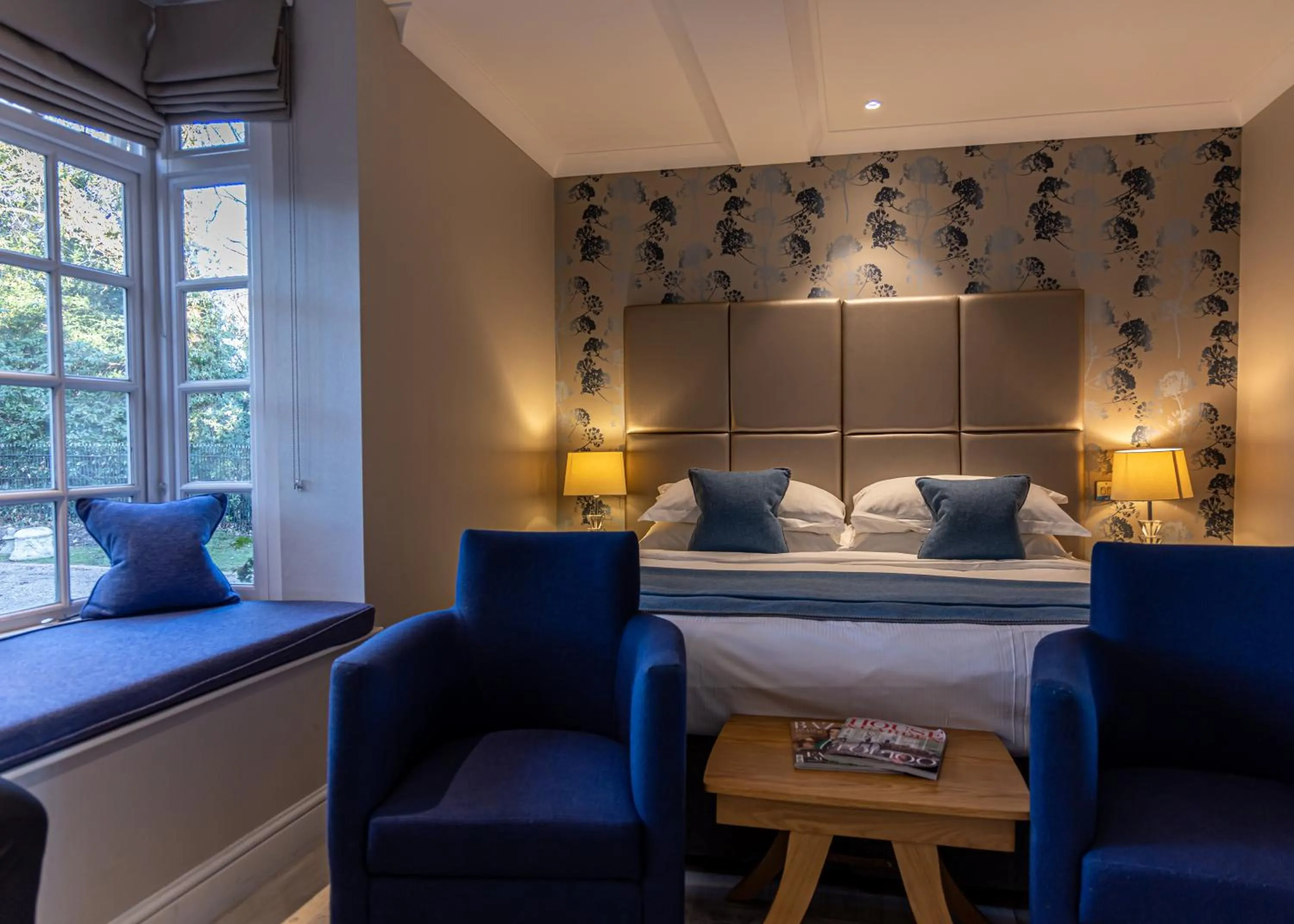 View (from property/room), Bed in Langshott Manor - Luxury Hotel Gatwick