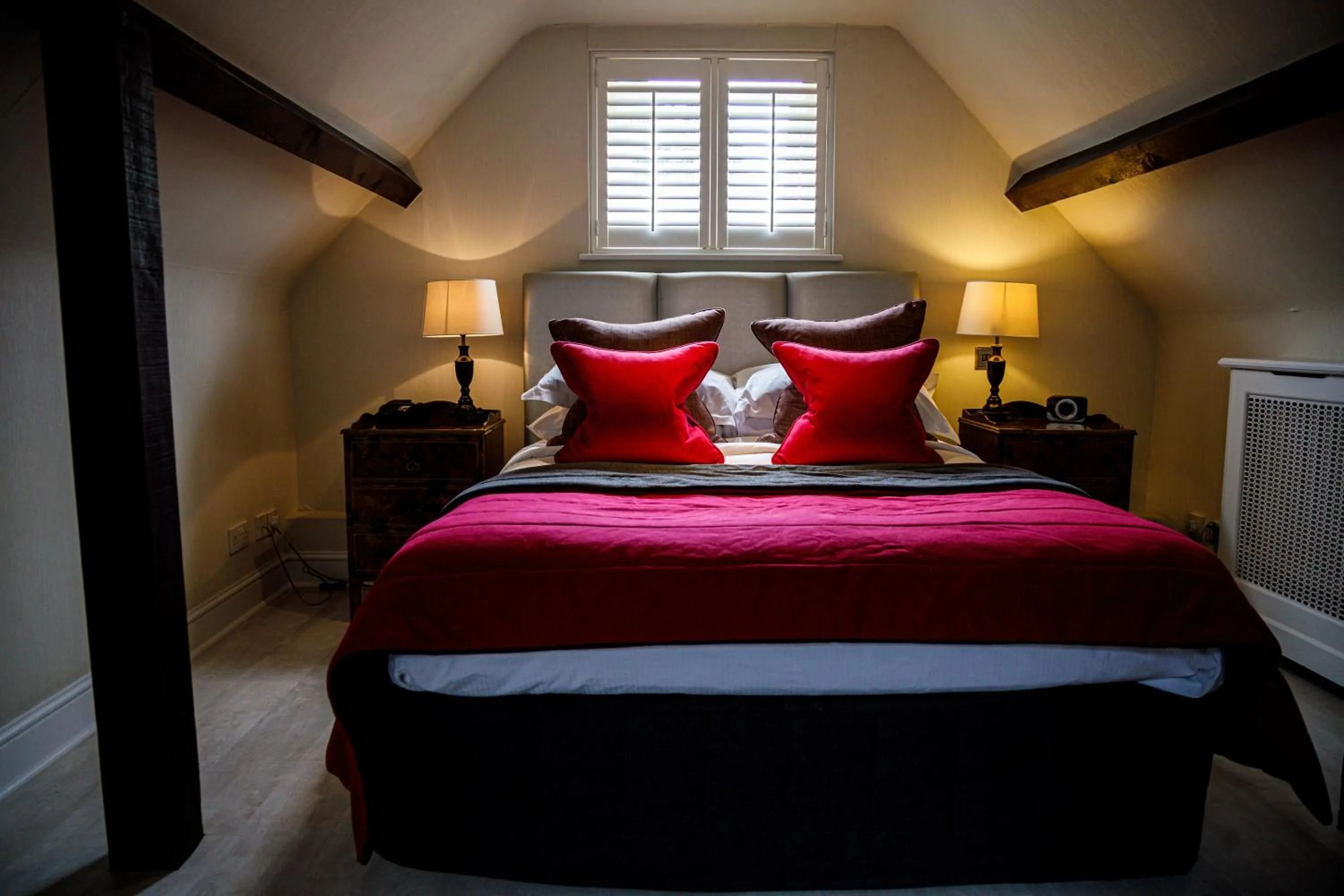 Bed in Langshott Manor - Luxury Hotel Gatwick