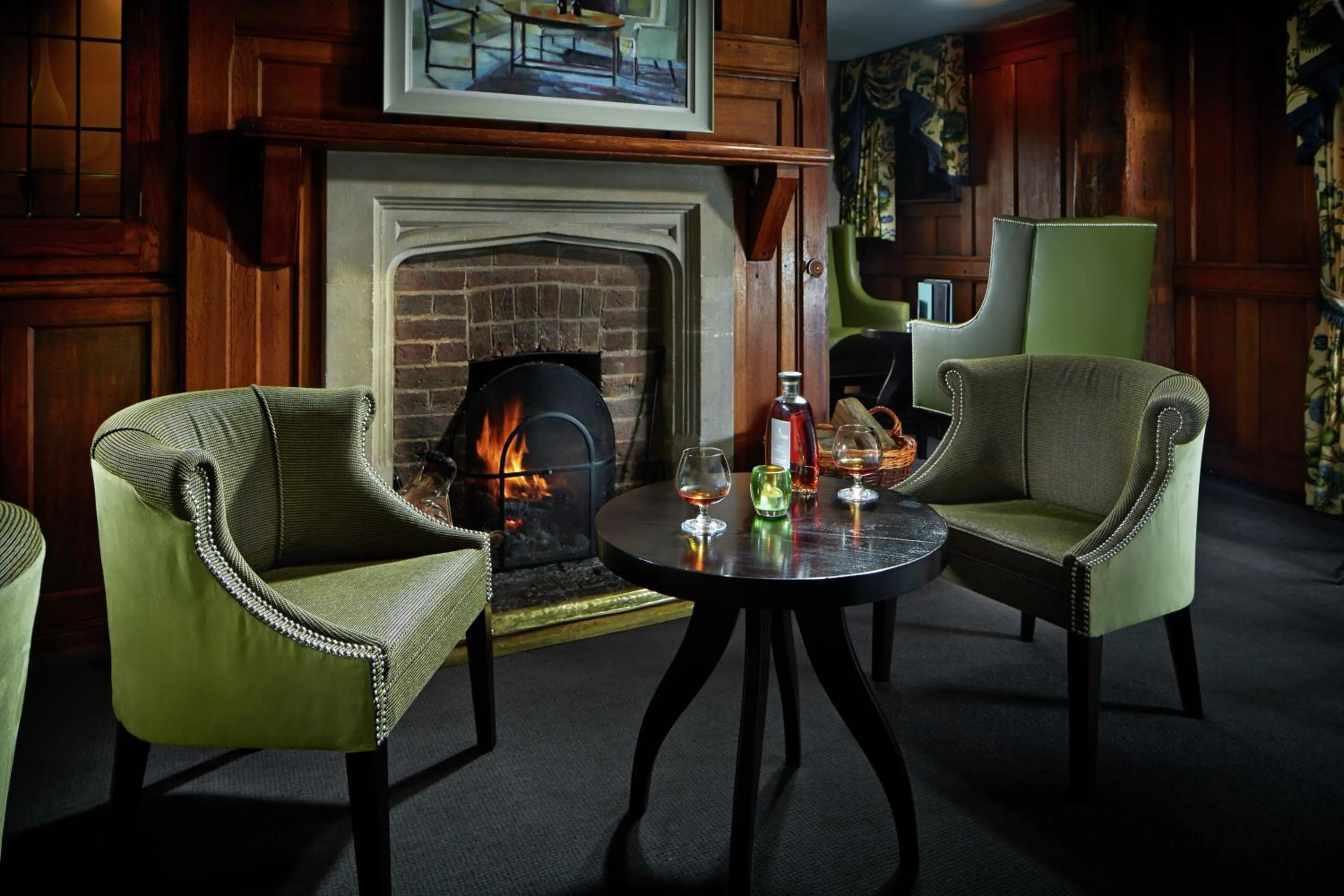 Lounge or bar in Langshott Manor - Luxury Hotel Gatwick