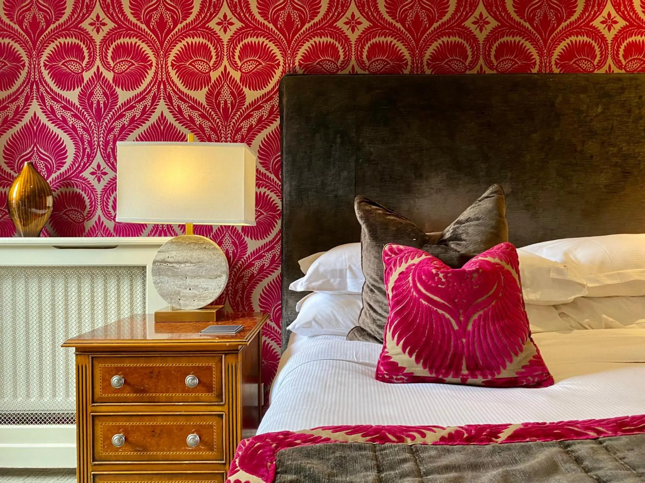 Bed in Langshott Manor - Luxury Hotel Gatwick