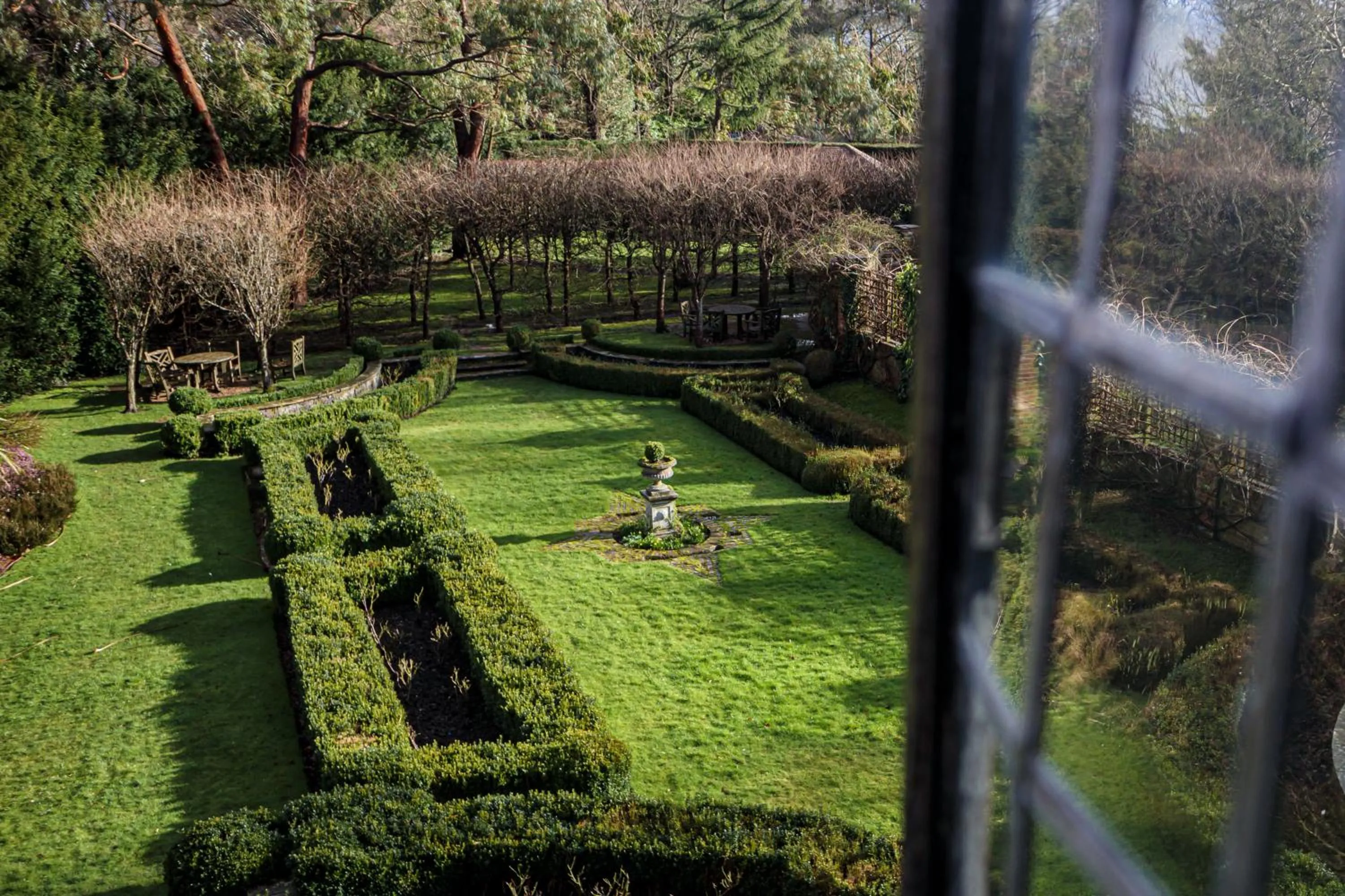 Garden view in Langshott Manor - Luxury Hotel Gatwick