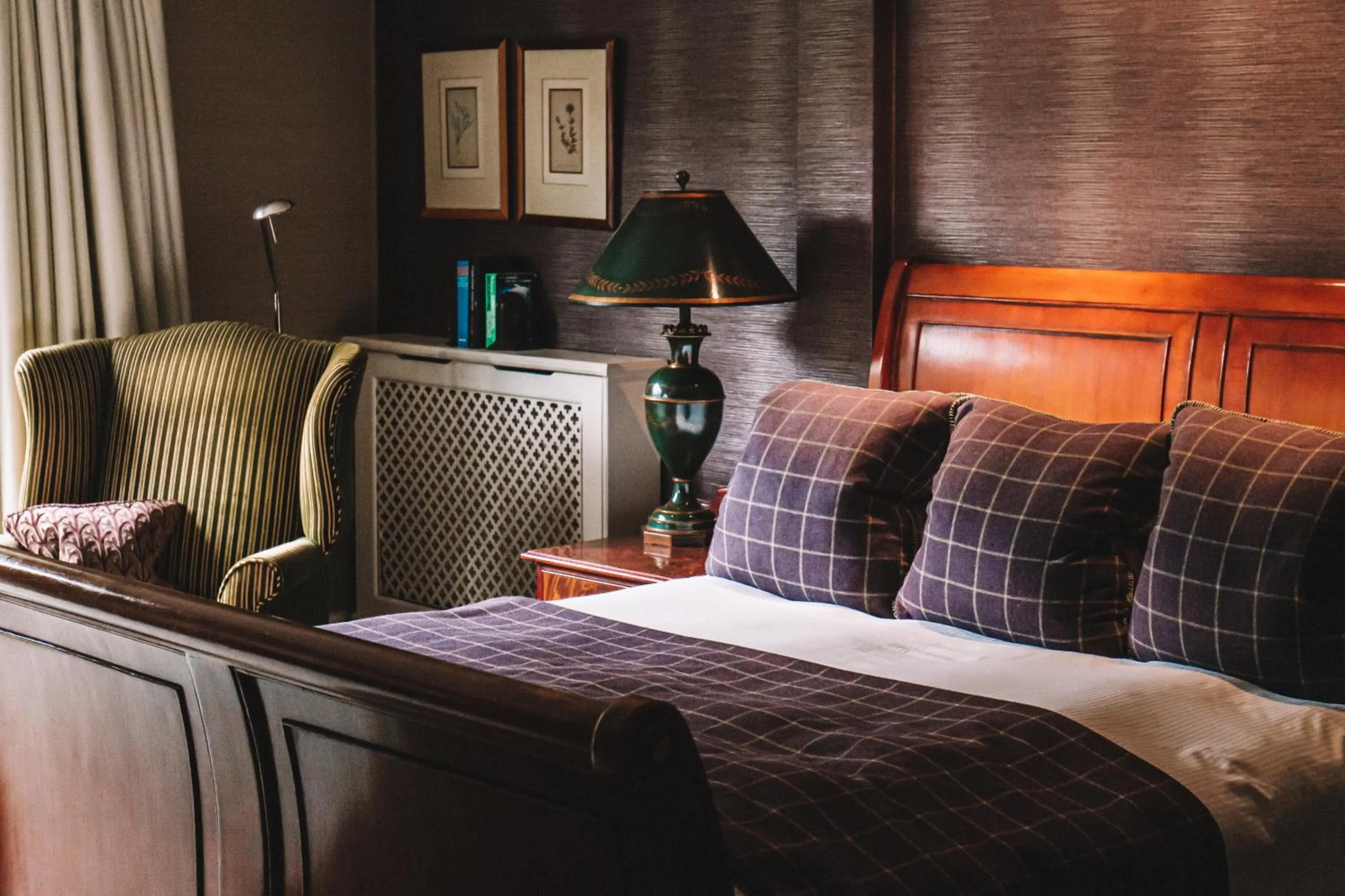 Bed in Langshott Manor - Luxury Hotel Gatwick