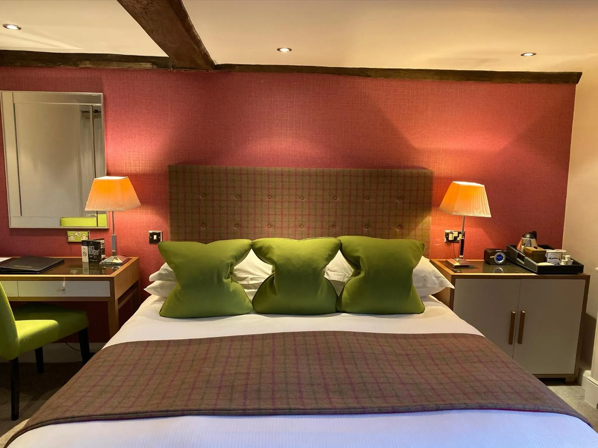 Bed in Langshott Manor - Luxury Hotel Gatwick
