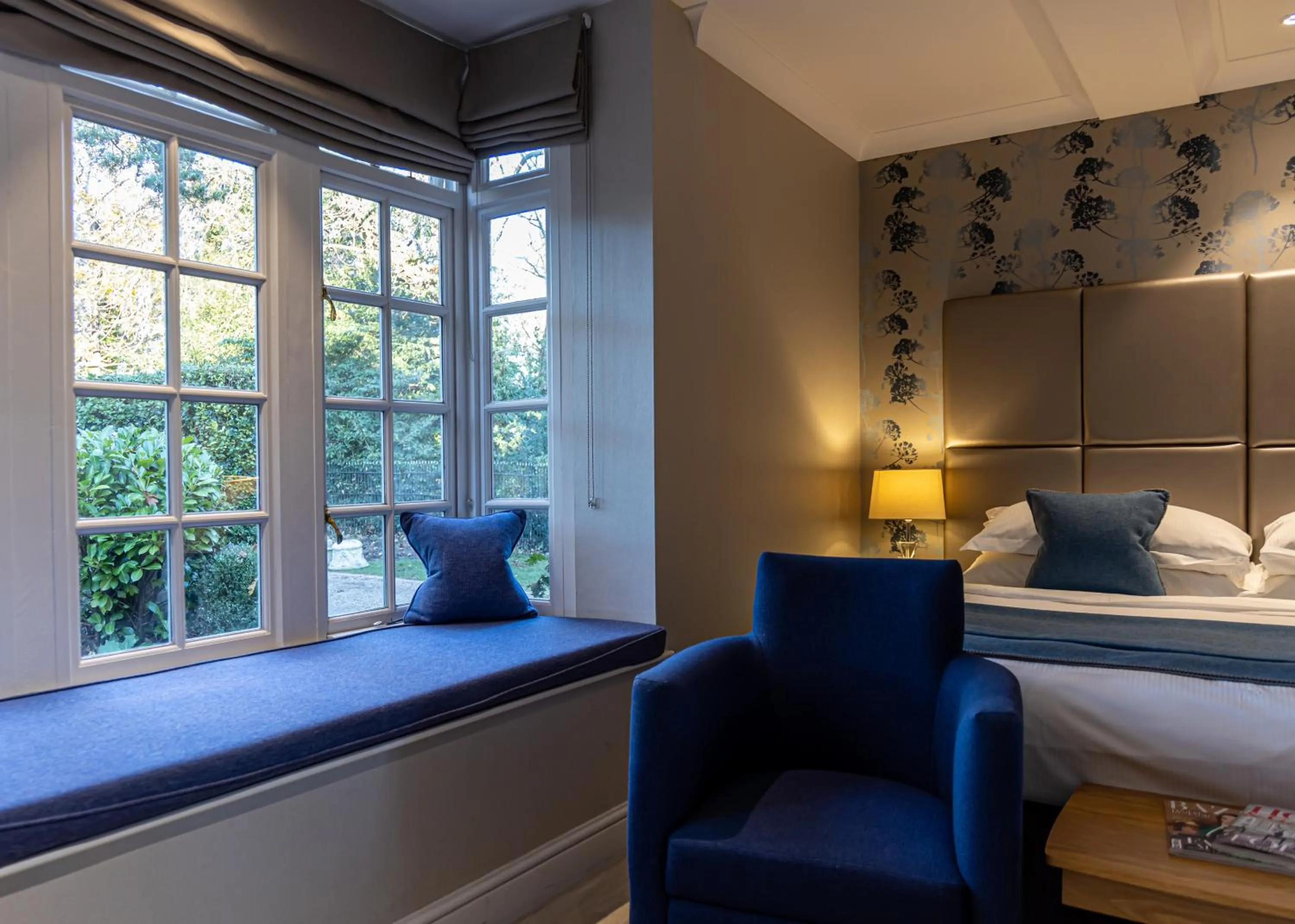 Bed in Langshott Manor - Luxury Hotel Gatwick