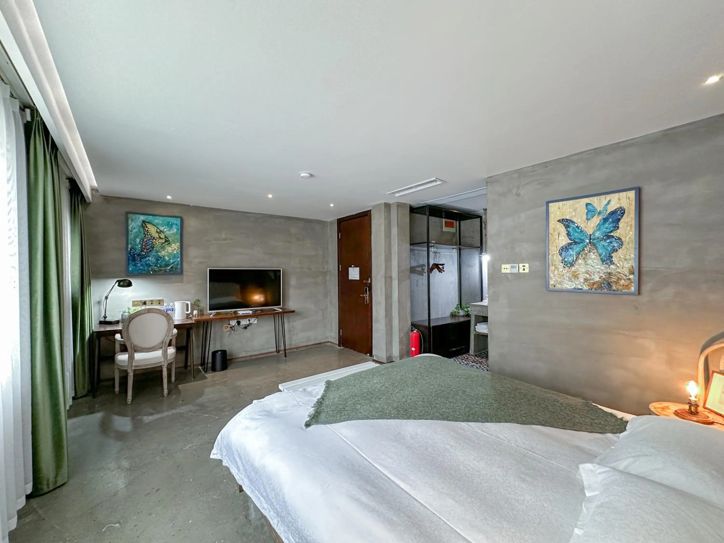 Bedroom, Bed in Suzhou Unique Space Design Art Hotel