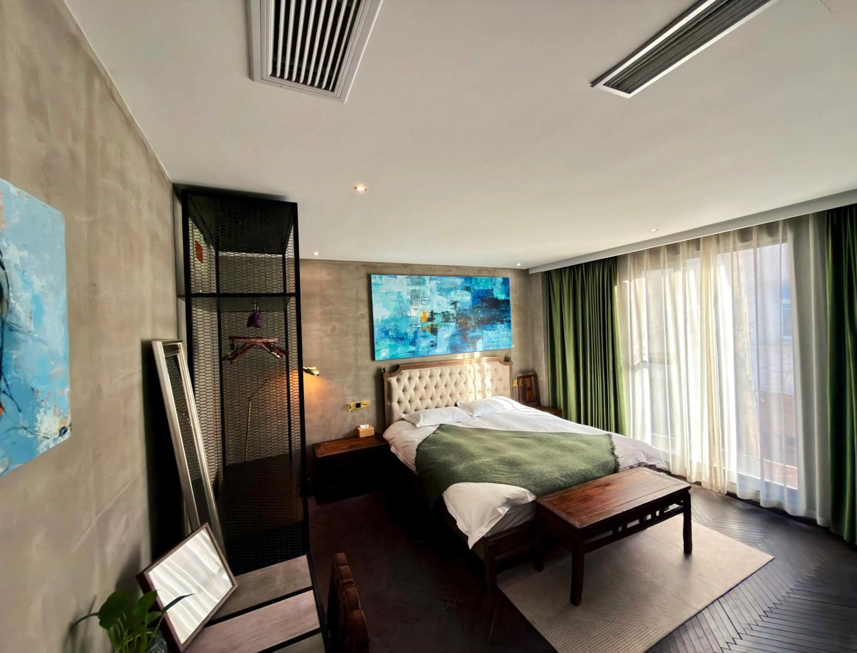 Bedroom, Bed in Suzhou Unique Space Design Art Hotel