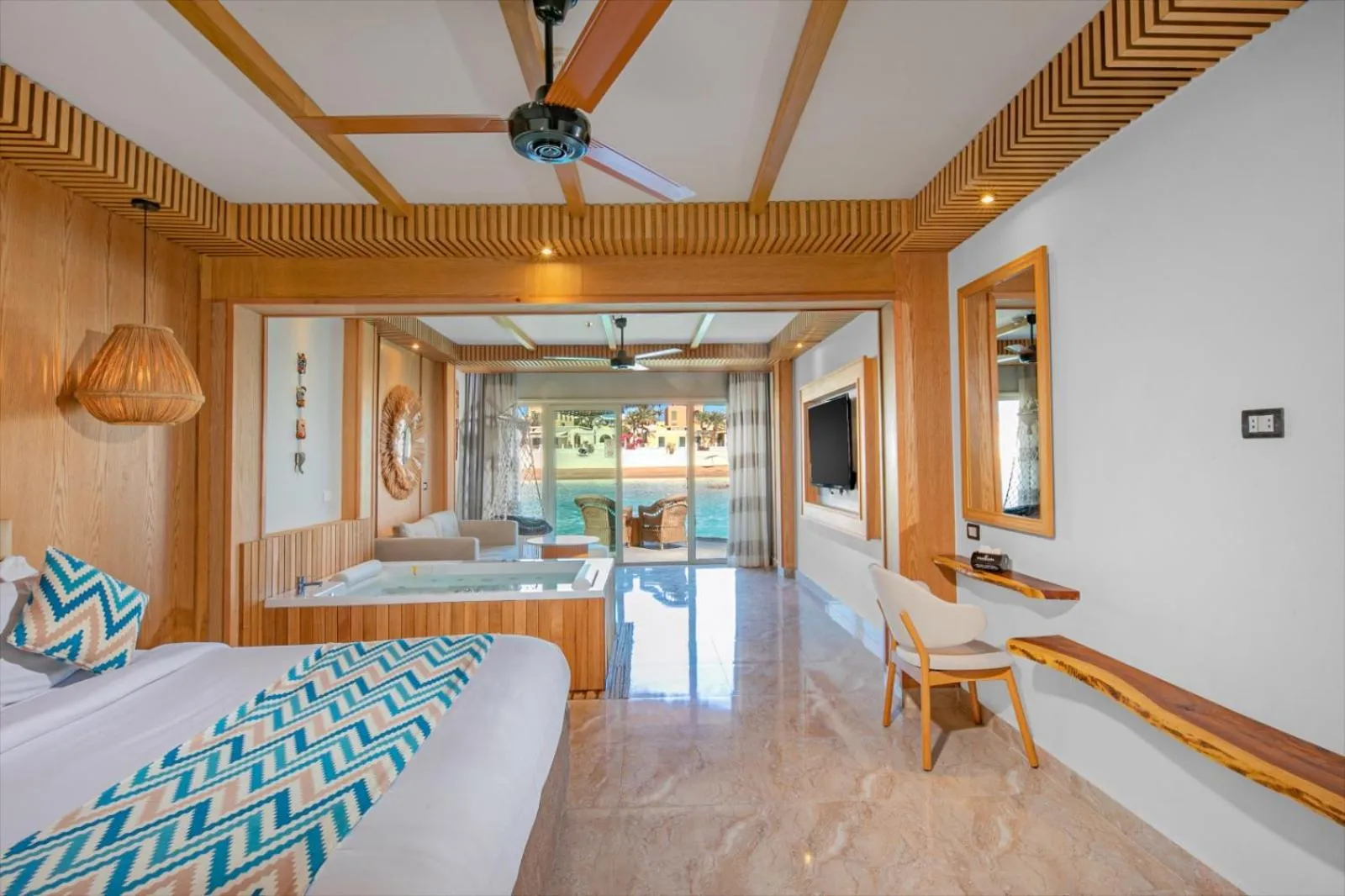 Bed in Panorama Bungalows Resort El Gouna