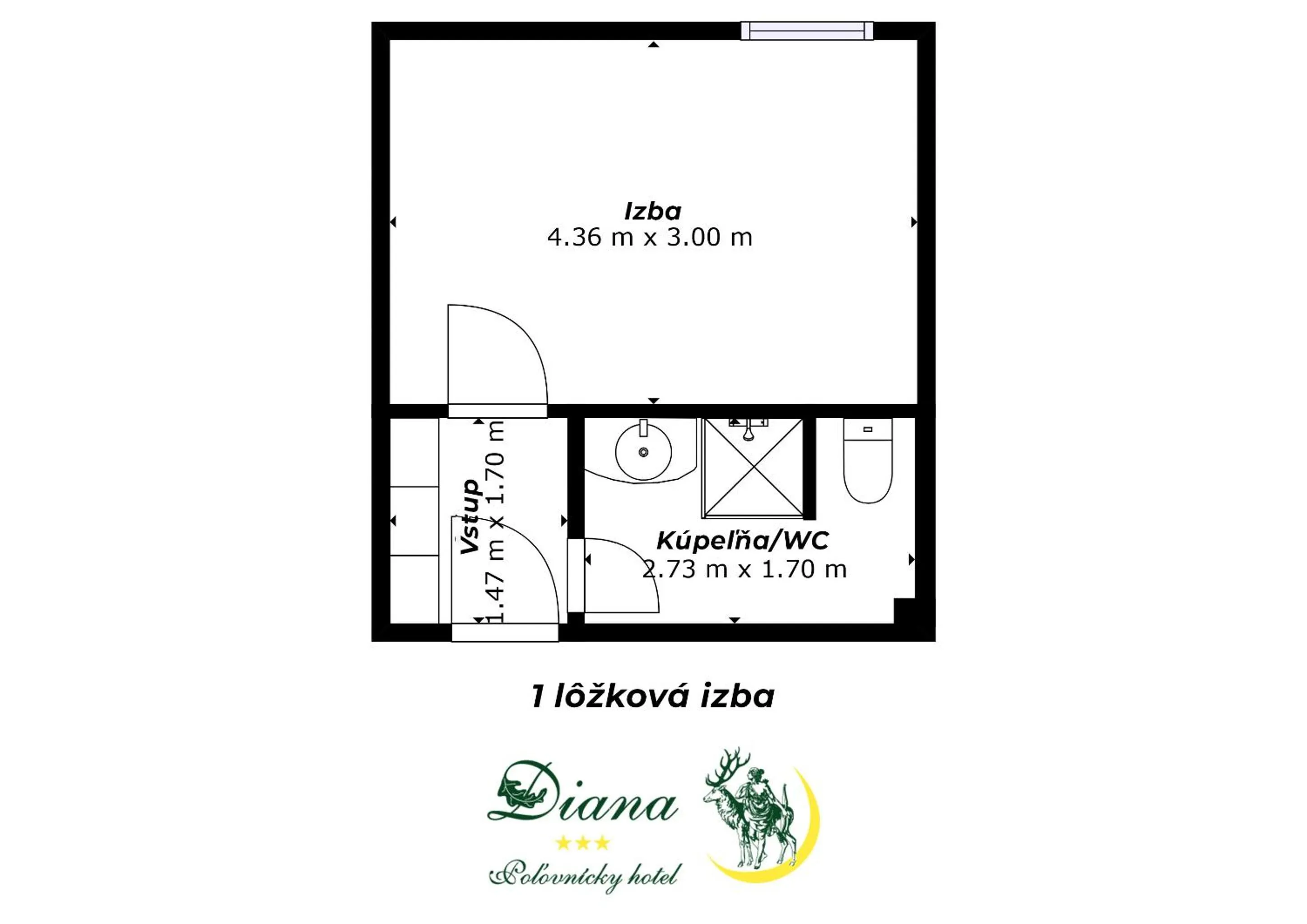 Floor plan in Hotel Diana
