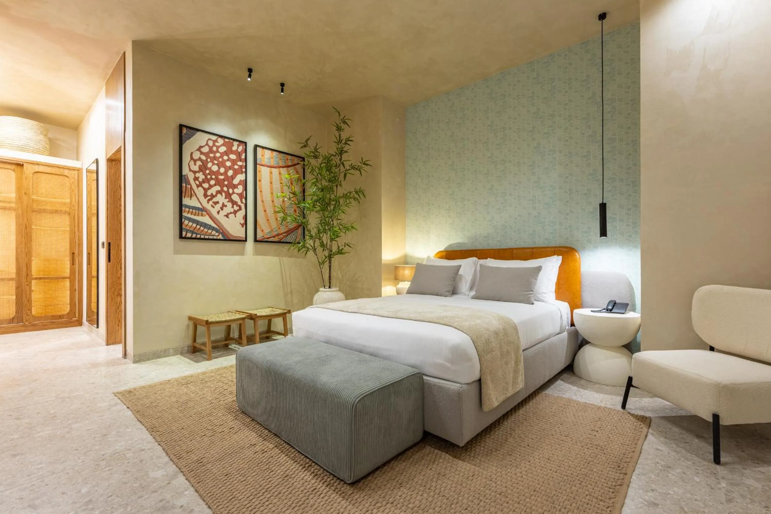 Seating area, Bed in Desert Rose Resort