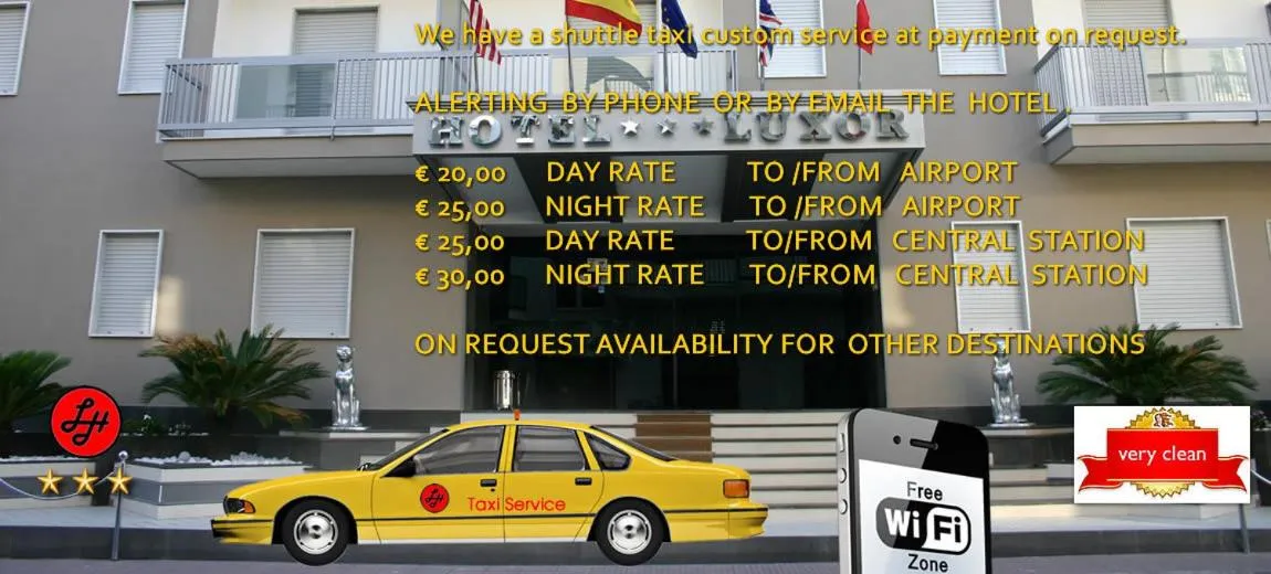 Text overlay in Hotel Luxor