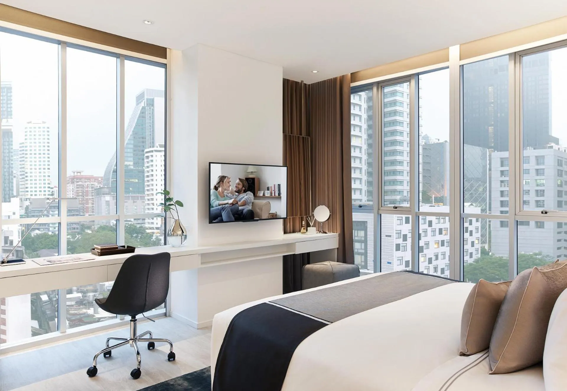 Bedroom in Somerset Maison Asoke Bangkok