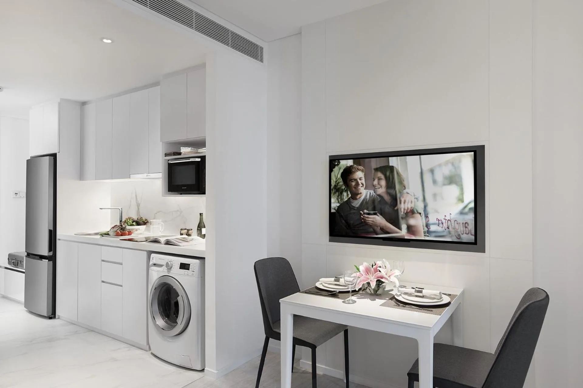 Kitchen or kitchenette in Somerset Maison Asoke Bangkok