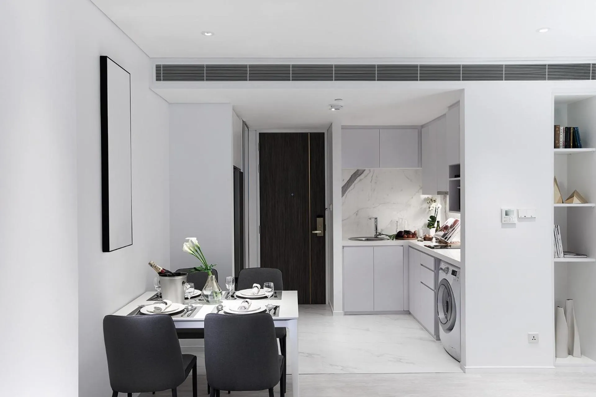 Kitchen or kitchenette in Somerset Maison Asoke Bangkok