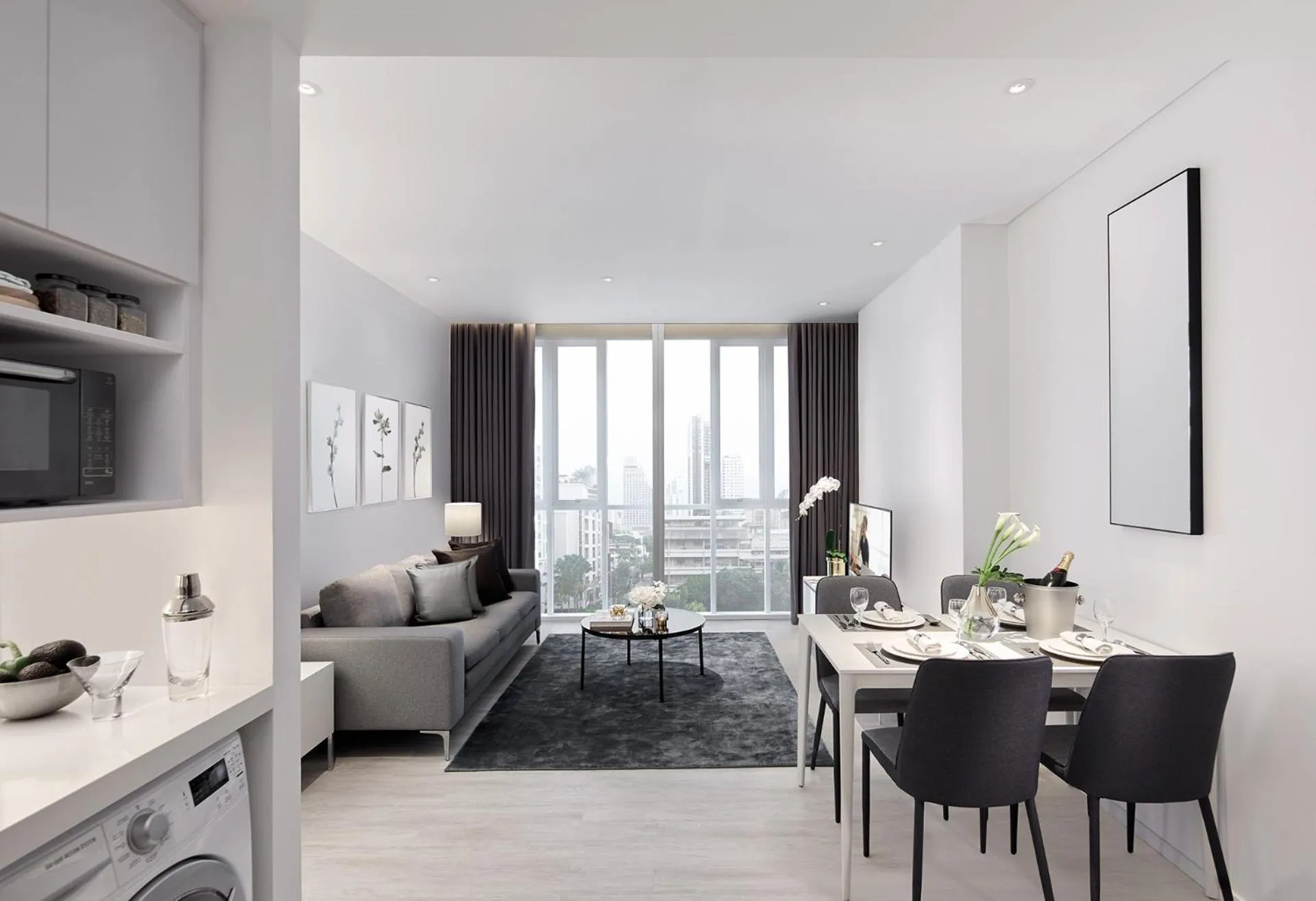 Living room in Somerset Maison Asoke Bangkok