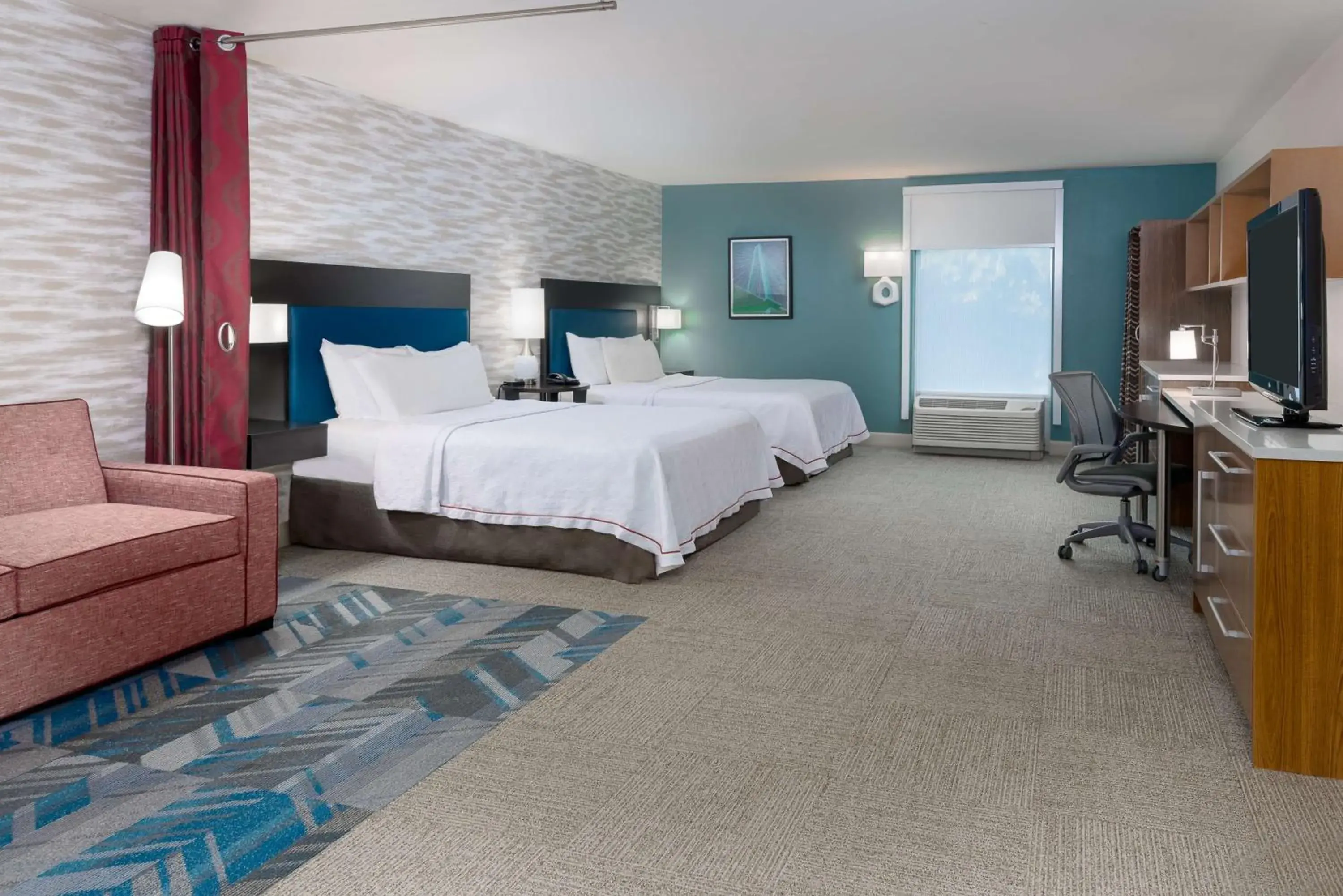 Studio Suite with Two Queen Beds - Hearing Access/Non-Smoking in Home2 Suites by Hilton Charleston Airport Convention Center, SC Studio Suite with Two Queen Beds - Hearing Access/Non-Smoking in Home2 Suites by Hilton Charleston Airport Convention Center, SC