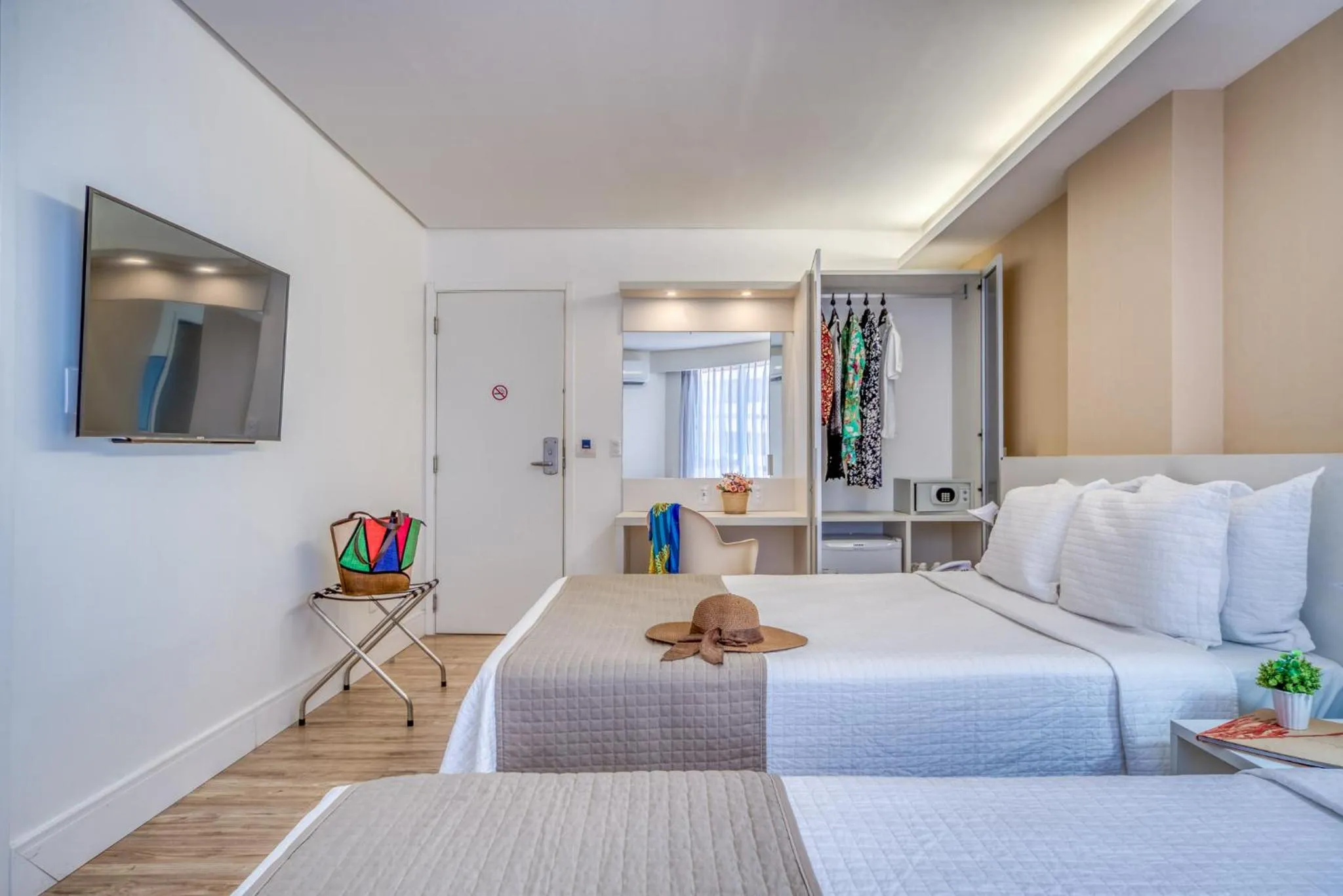 Bed in Hotel Brisa Suítes Pajuçara