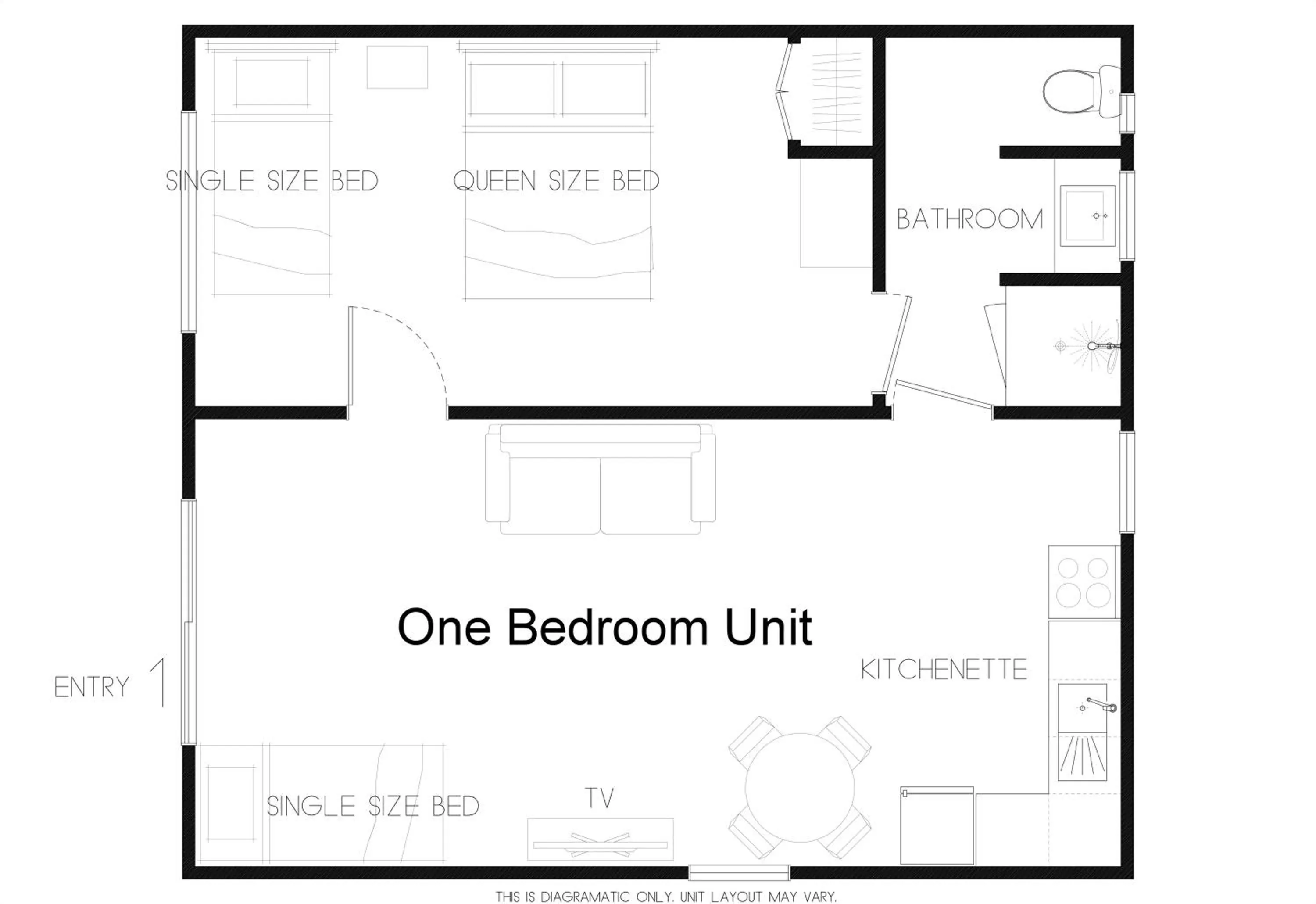 Floor plan in Summit Motor Lodge