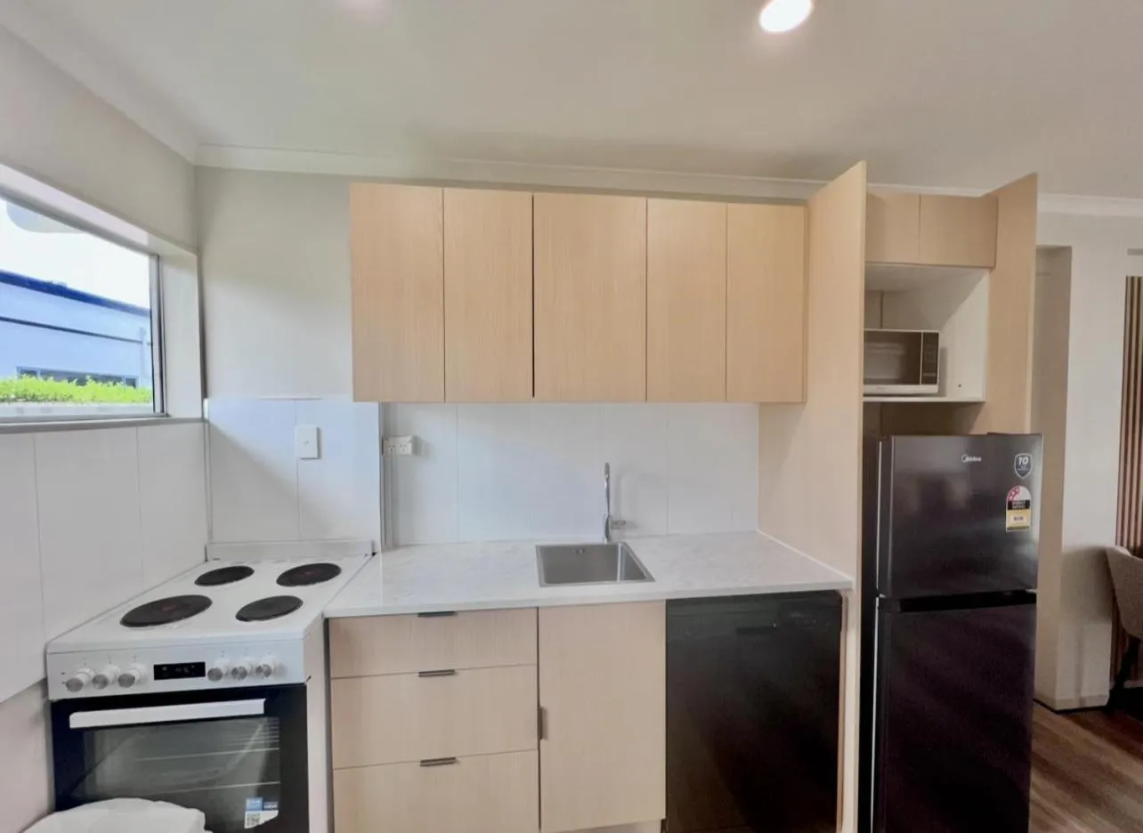 Kitchen or kitchenette in Mountain View Motel