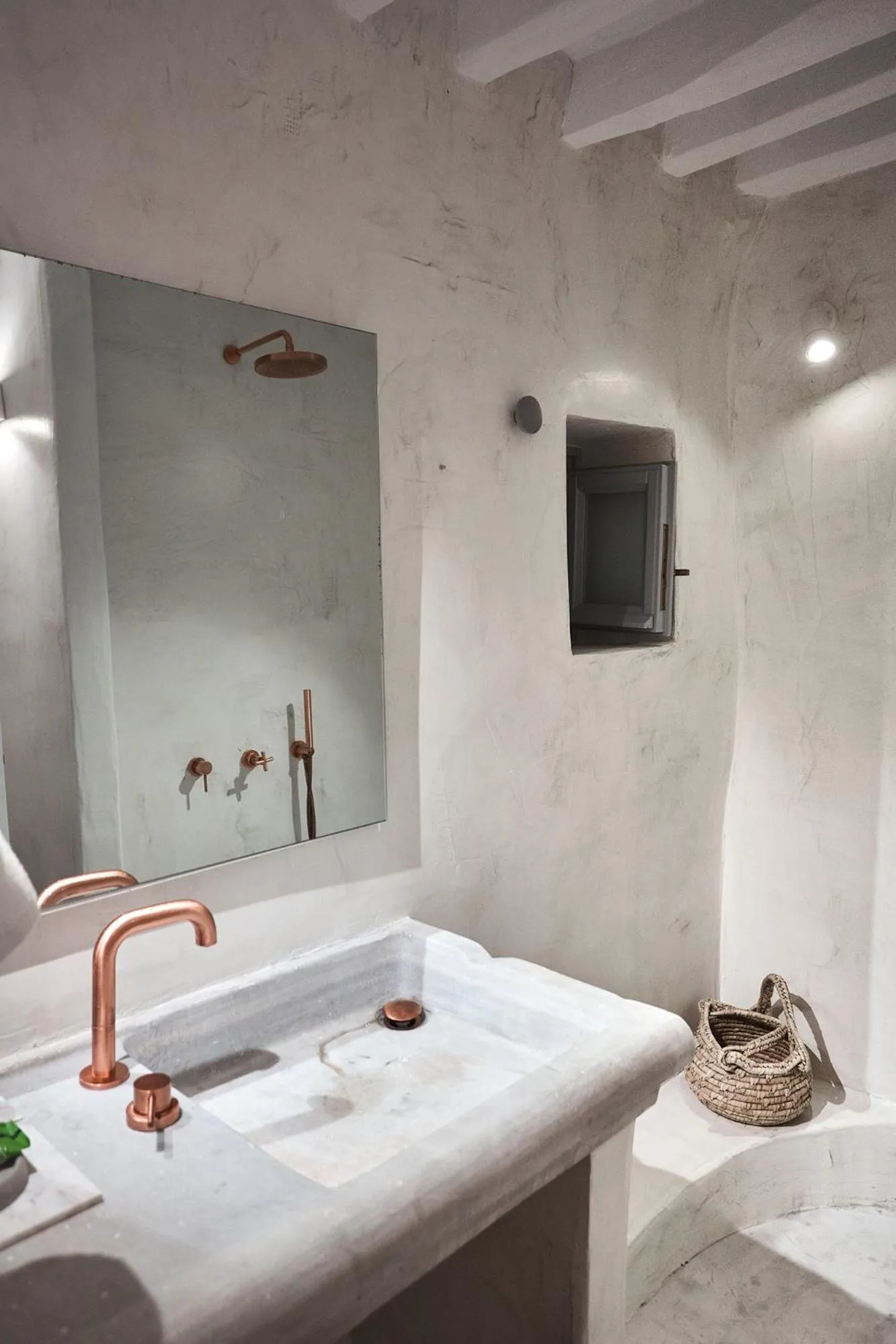 Bathroom in Living Theros Luxury Suites