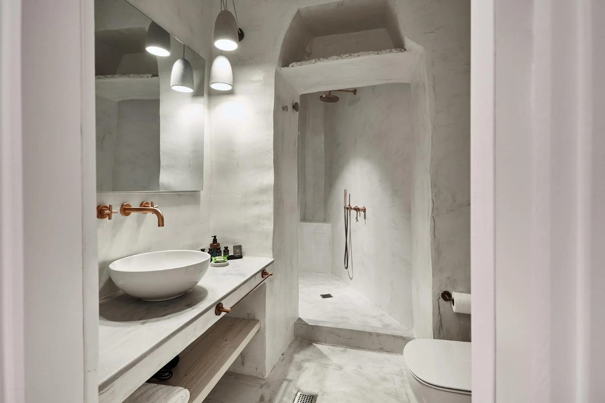 Bathroom in Living Theros Luxury Suites