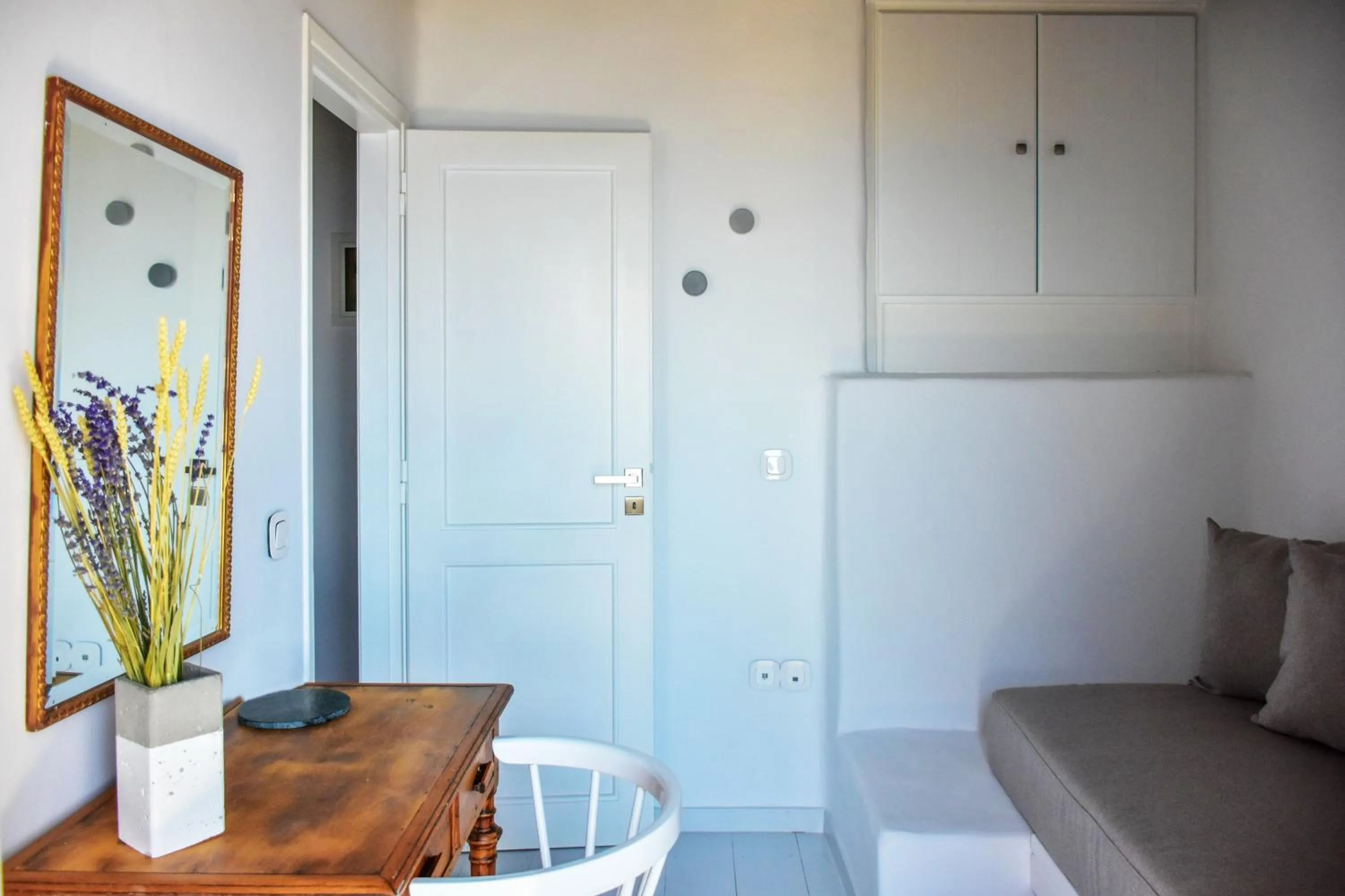 Living room in Living Theros Luxury Suites