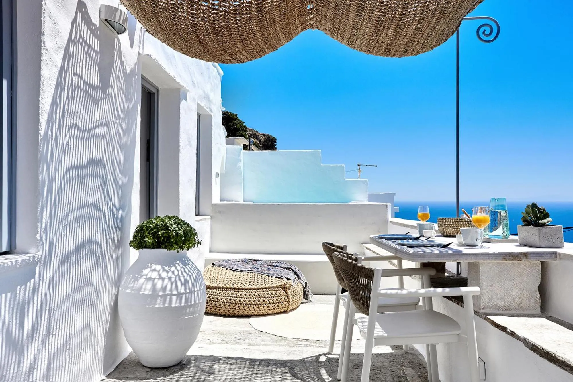 Hot Tub in Living Theros Luxury Suites