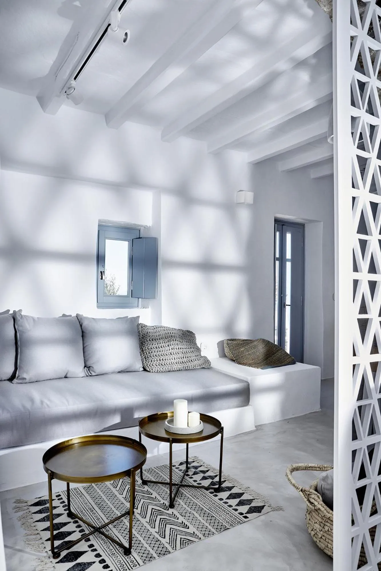 Seating area in Living Theros Luxury Suites