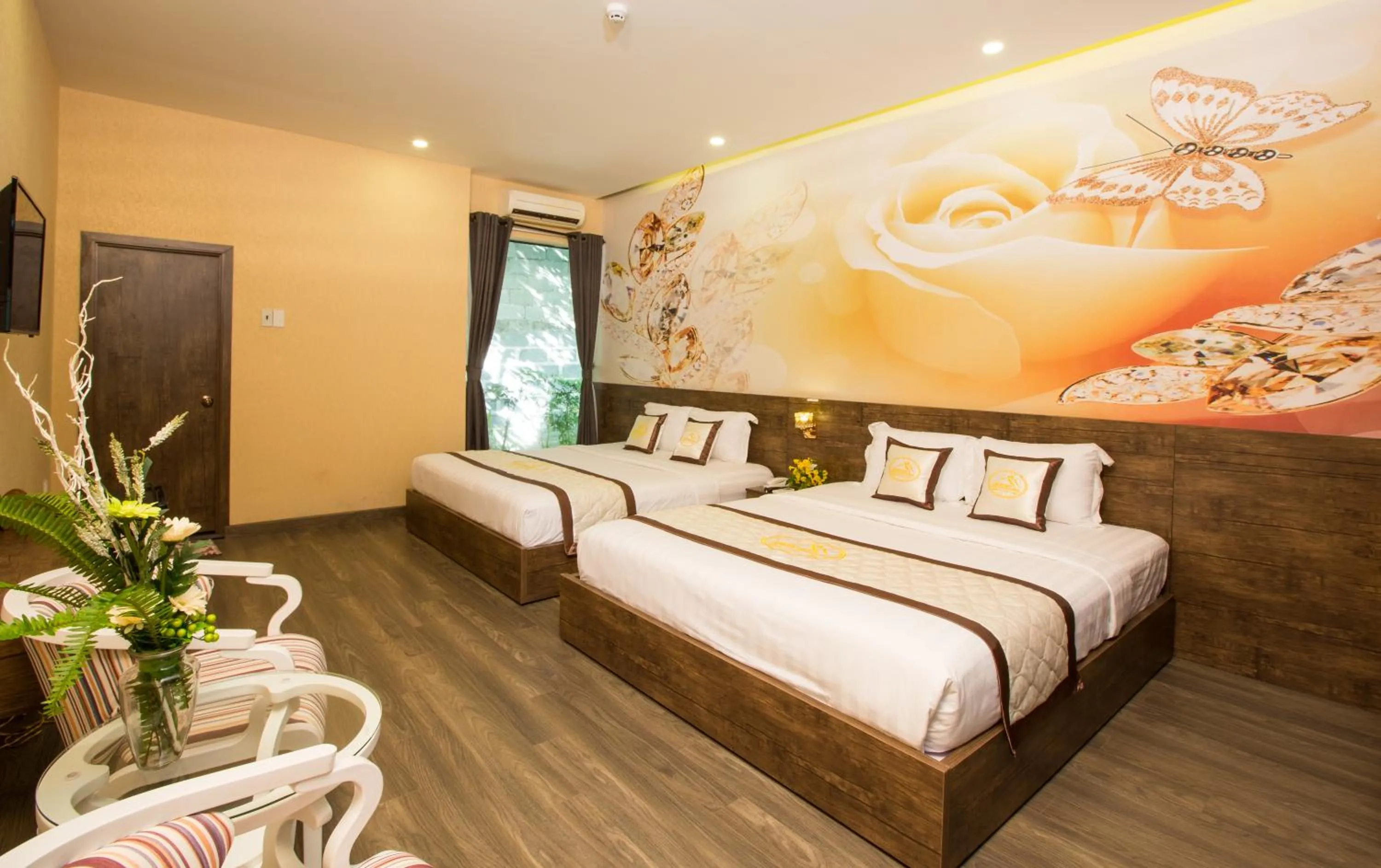 Bed in Sang Như Ngọc Resort
