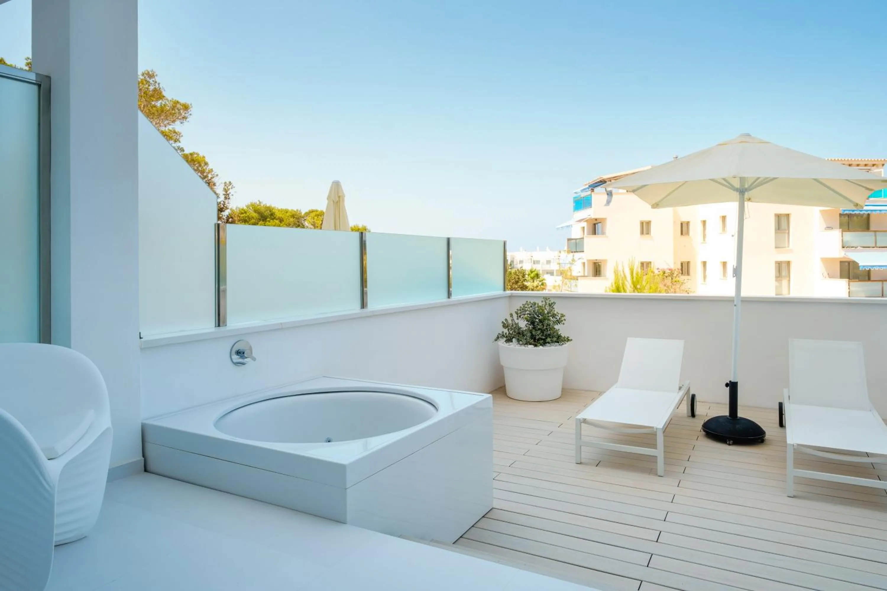 Patio in Five Flowers Hotel Formentera, member of Melia Collection