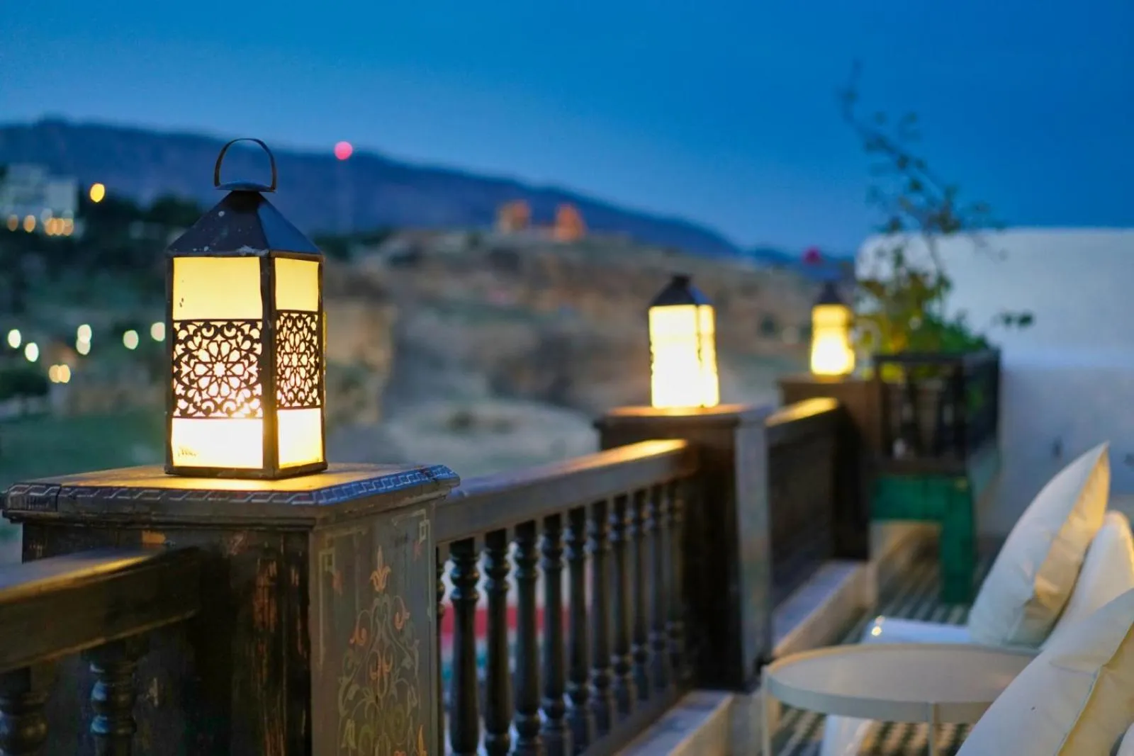 Balcony/Terrace in Riad Maison Bleue and Spa