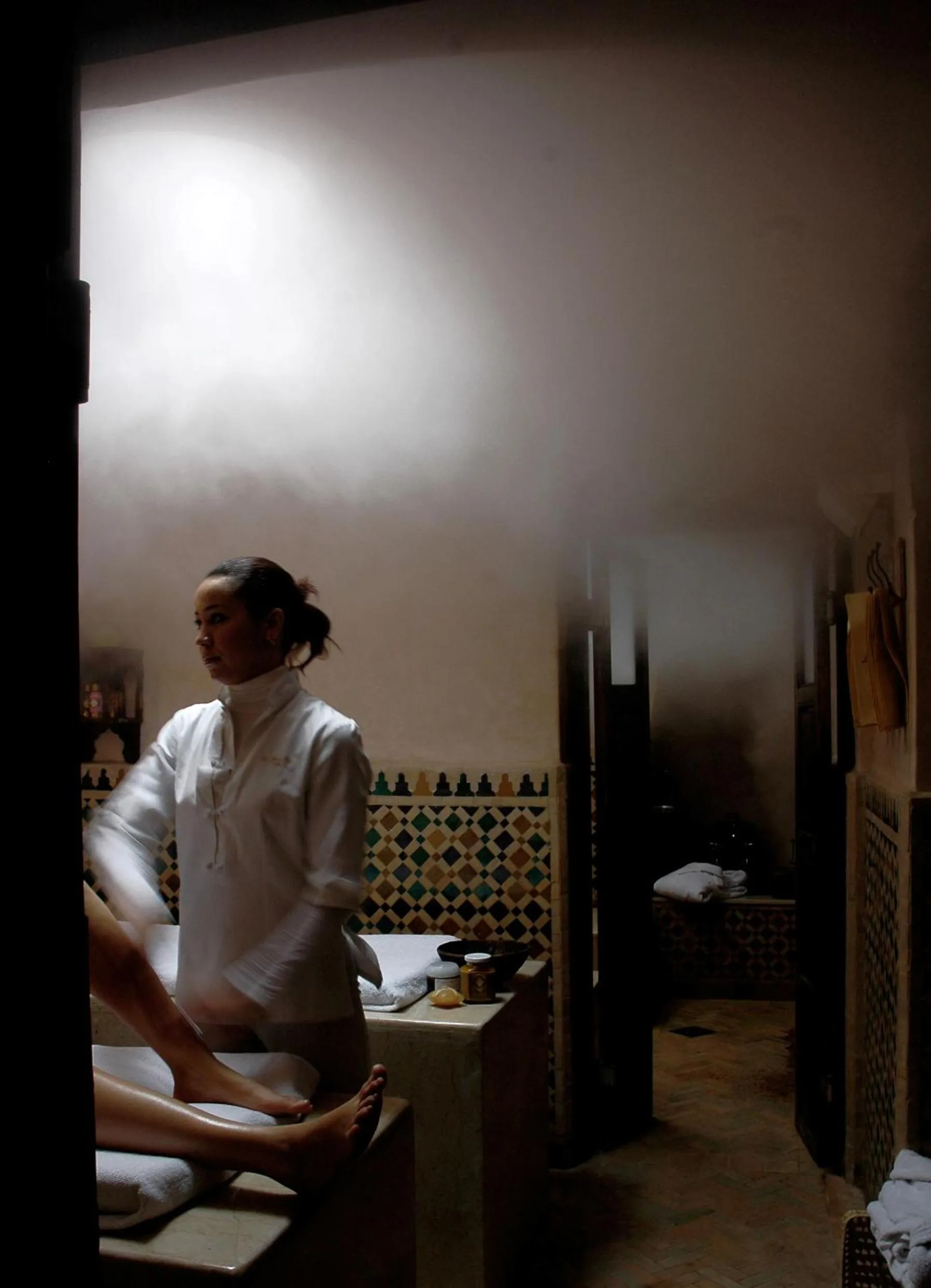 Hot Spring Bath in Riad Maison Bleue and Spa