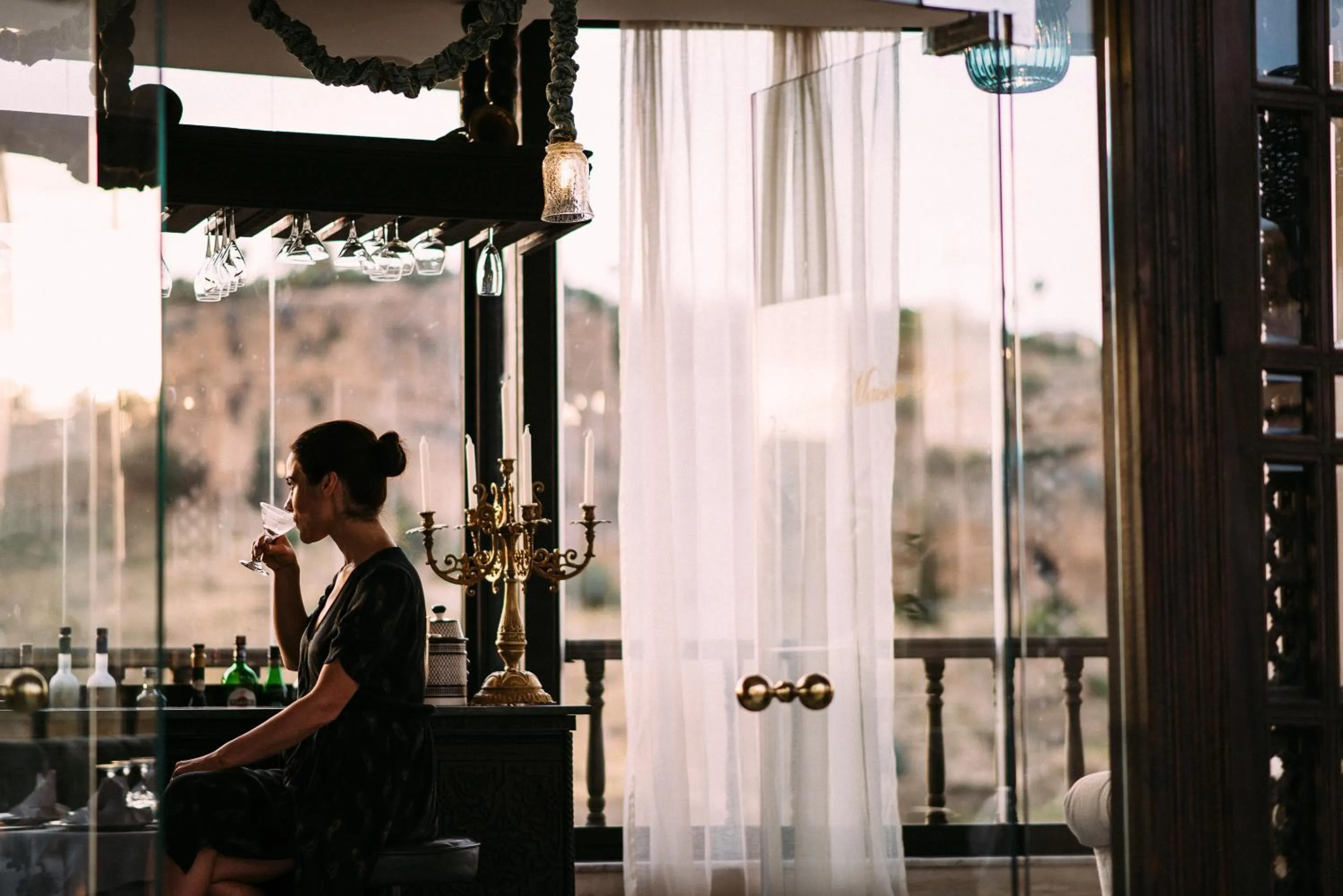 Lounge or bar in Riad Maison Bleue and Spa