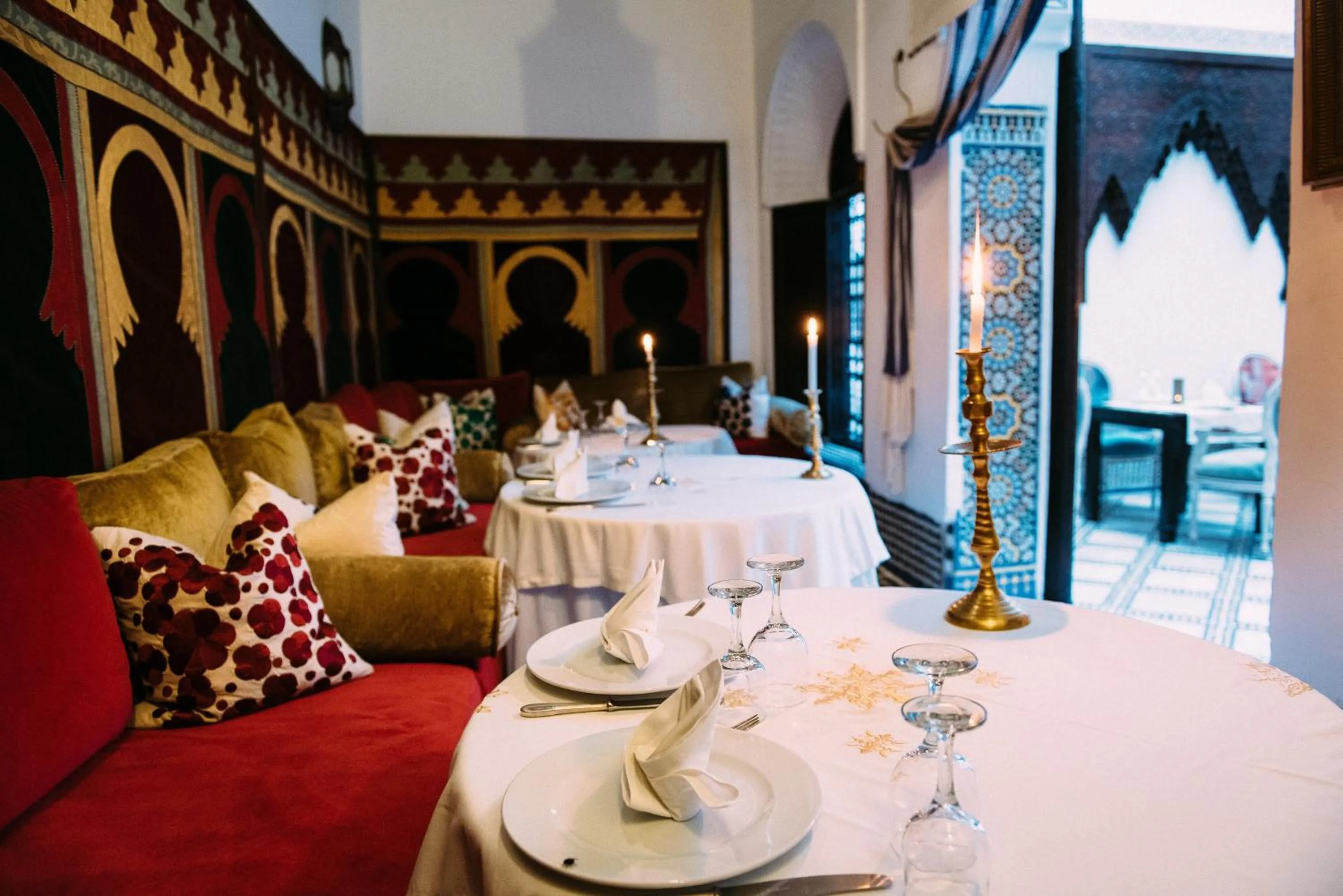 Restaurant/places to eat in Riad Maison Bleue and Spa