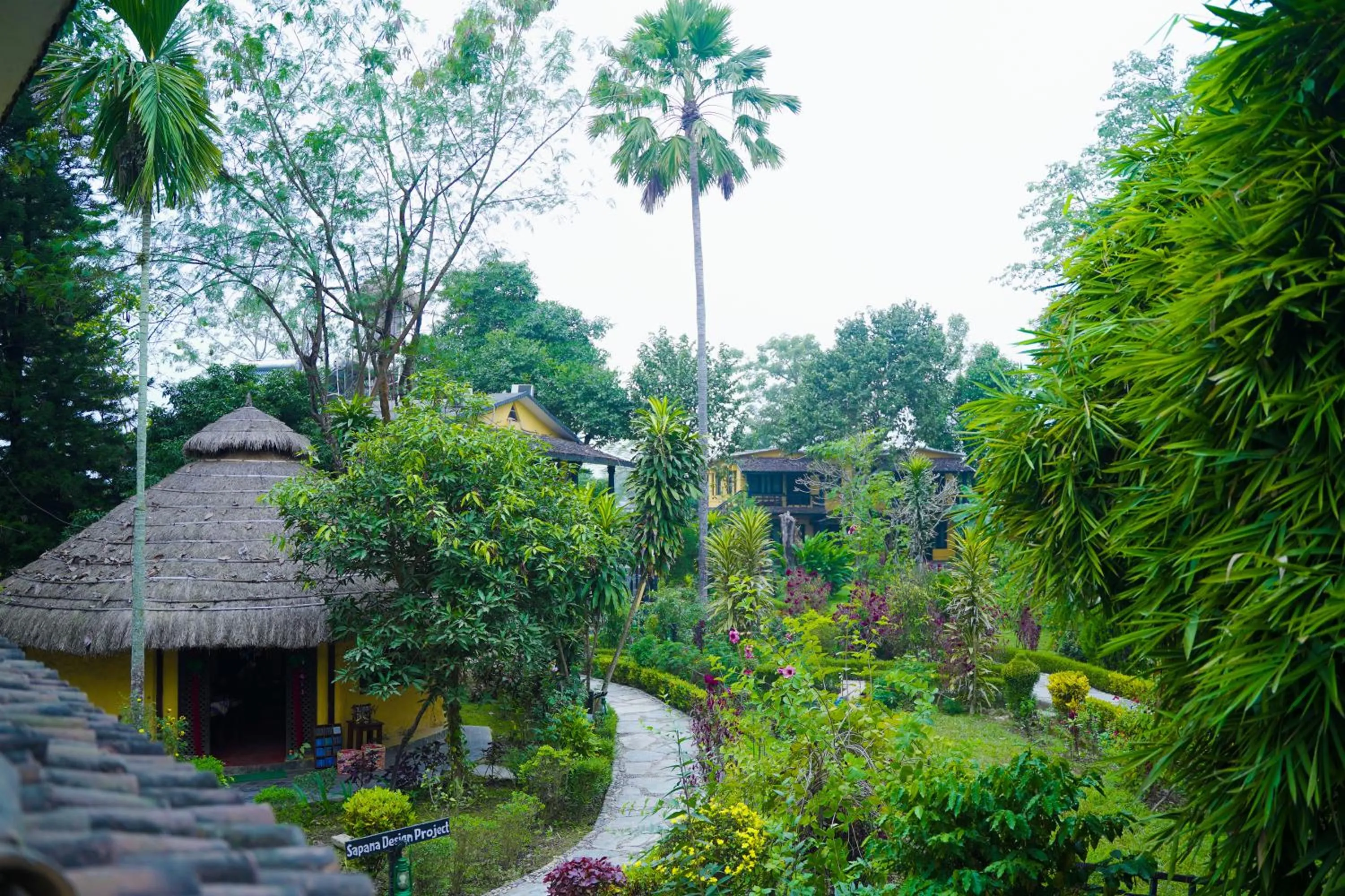 Garden view in Sapana Village Lodge