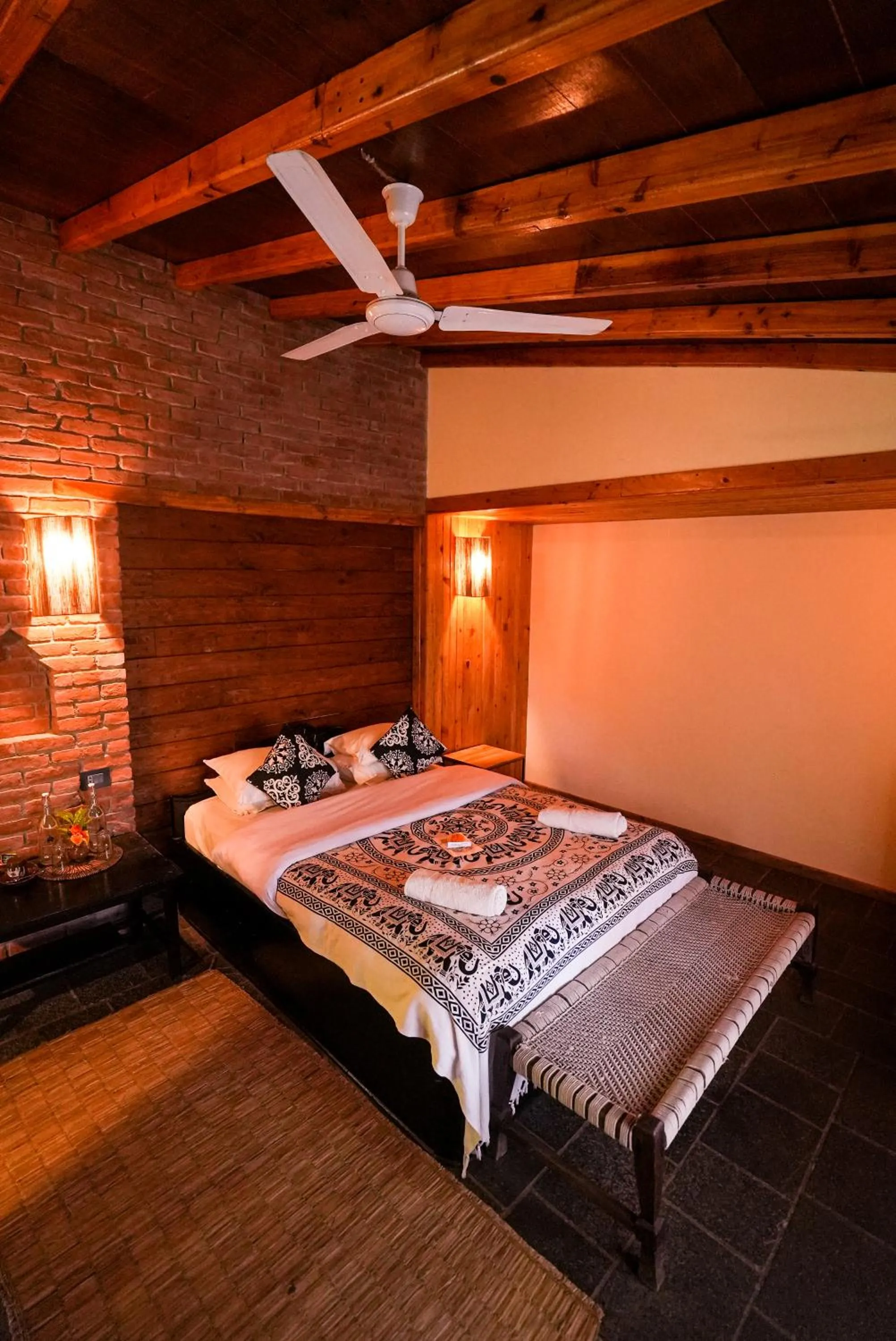 Bedroom, Bed in Sapana Village Lodge