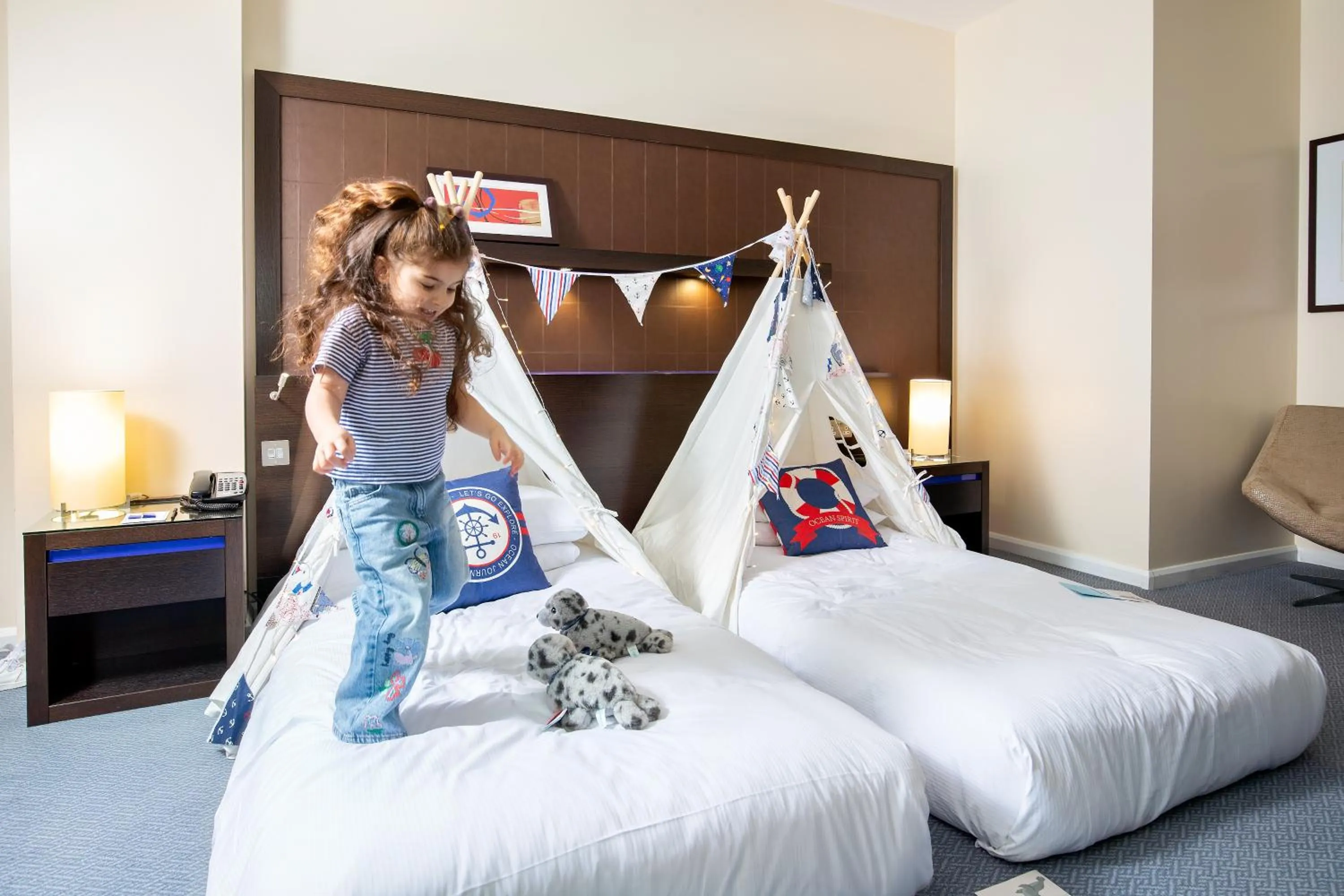 Bed in Hilton London Canary Wharf