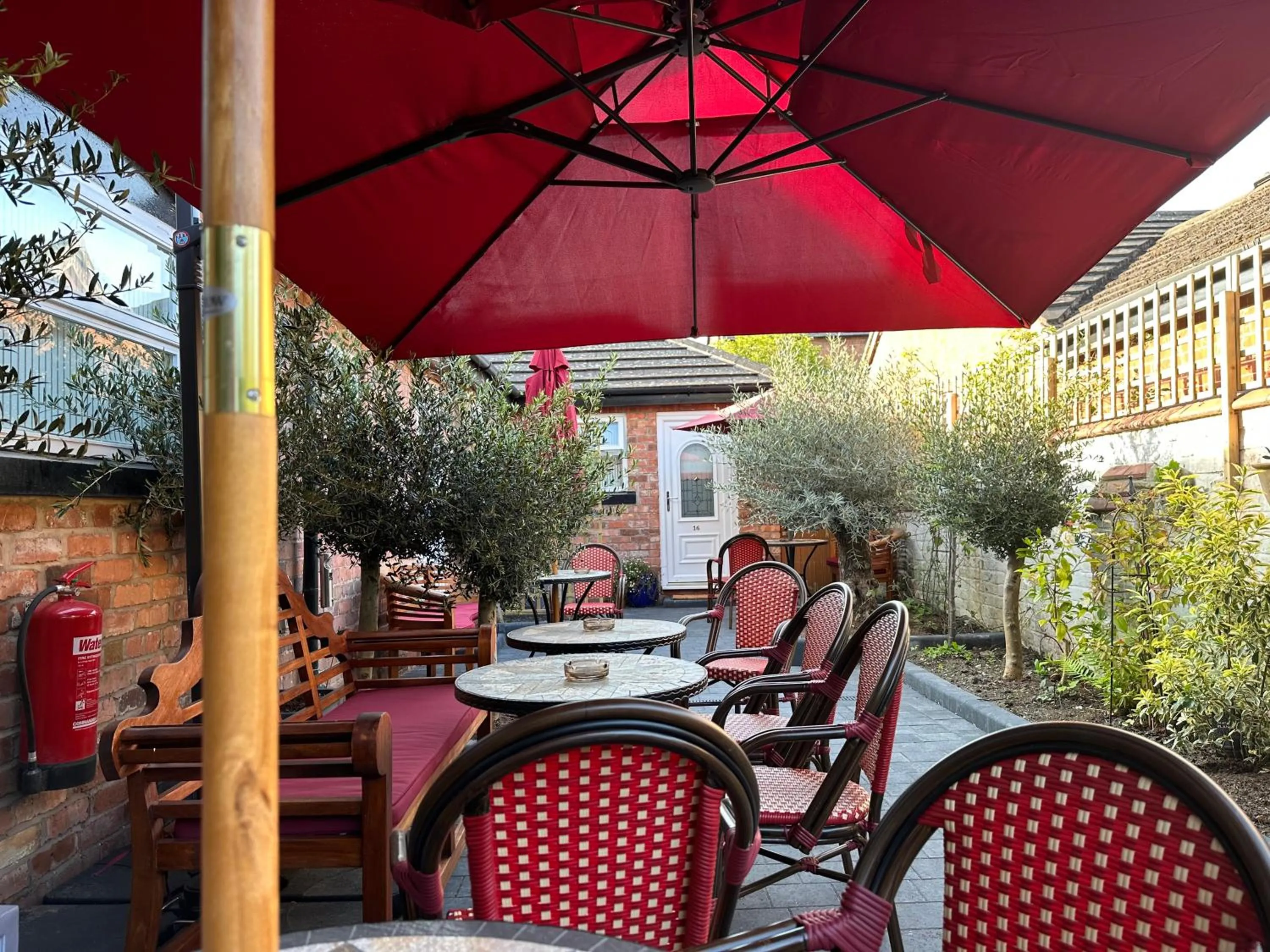 Patio in Chester House Guest House