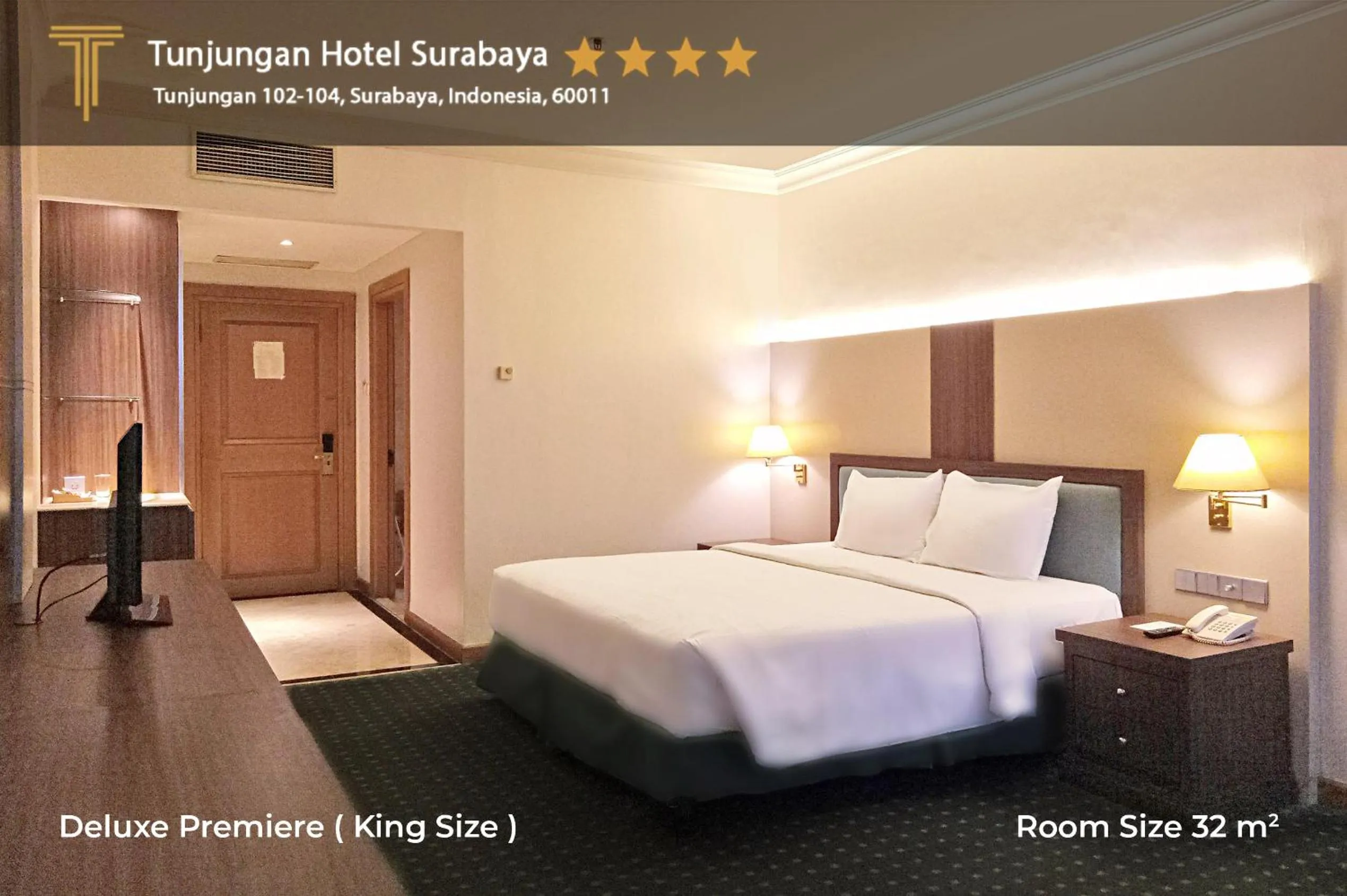 Photo of the whole room, Bed in Tunjungan Hotel