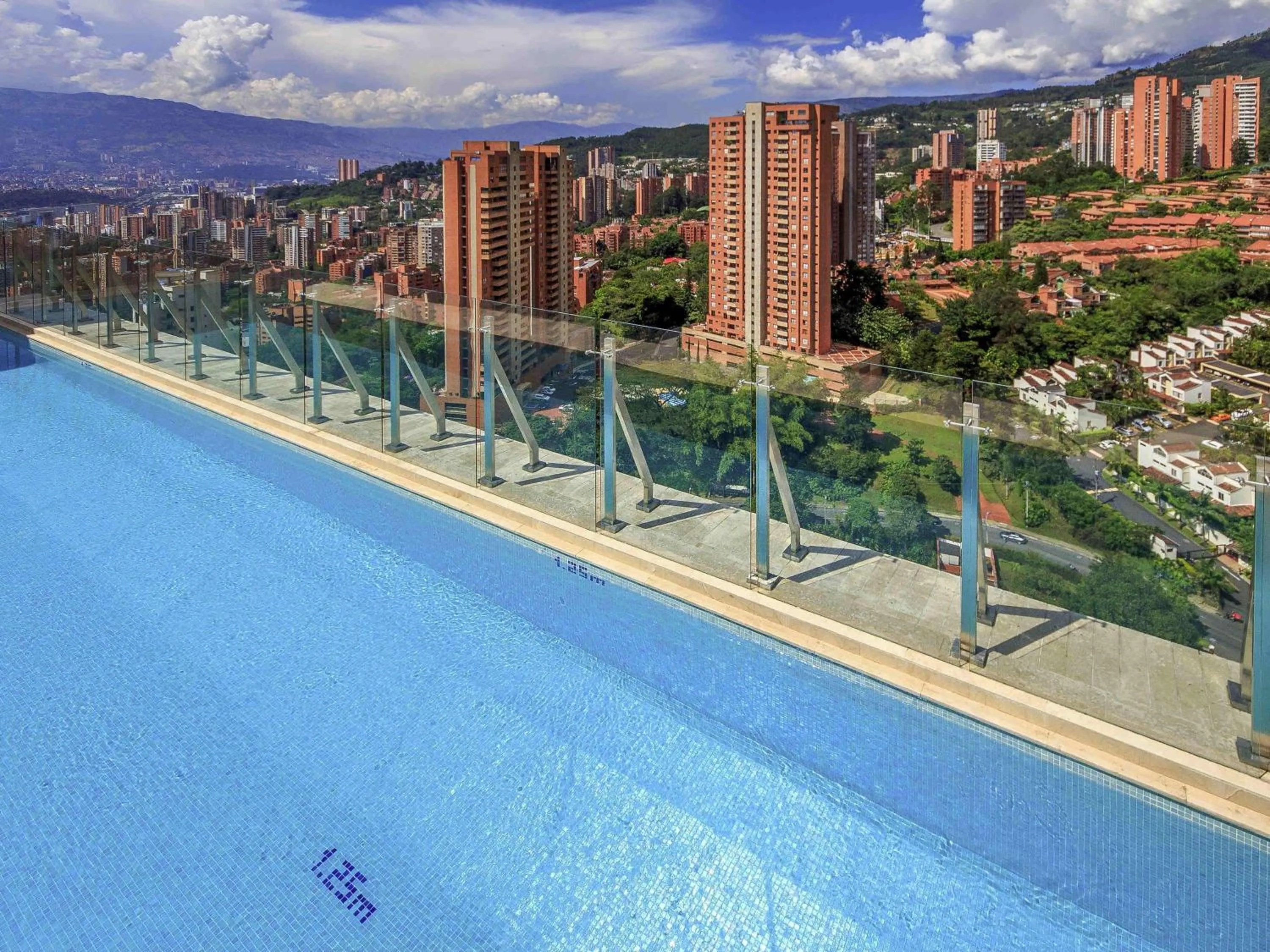 Pool view in Novotel Medellin El Tesoro