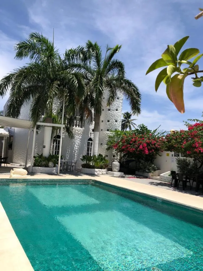 Pool view in Le Castel Blanc Hotel Boutique