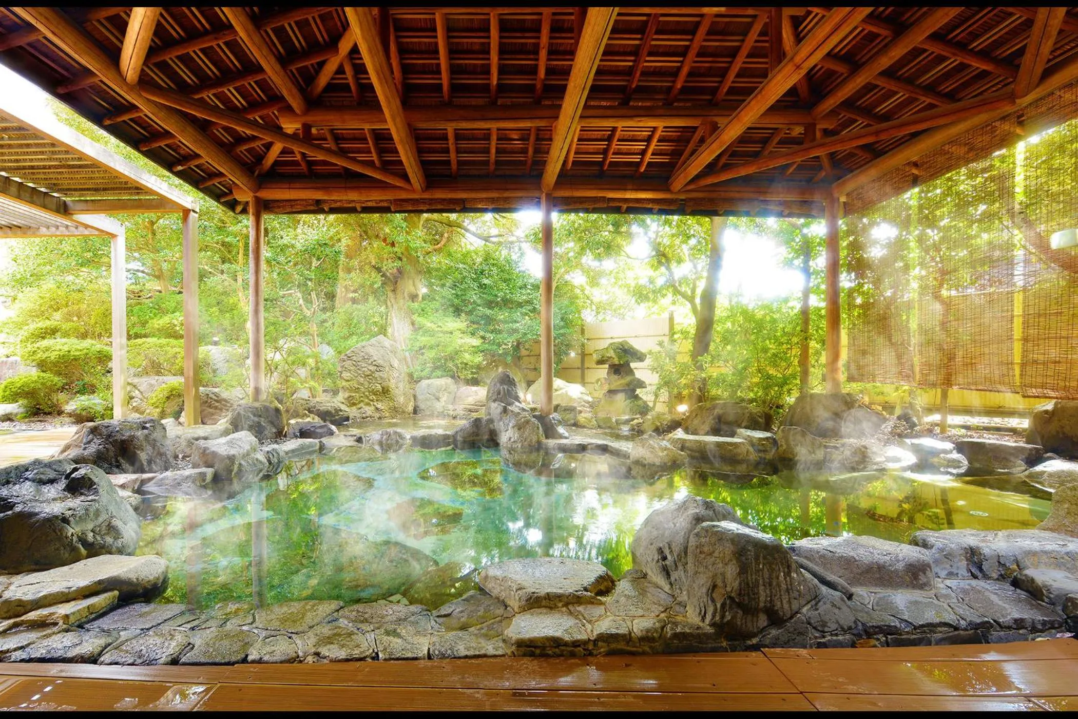 Open Air Bath in Ooedo Onsen Monogatari Awara