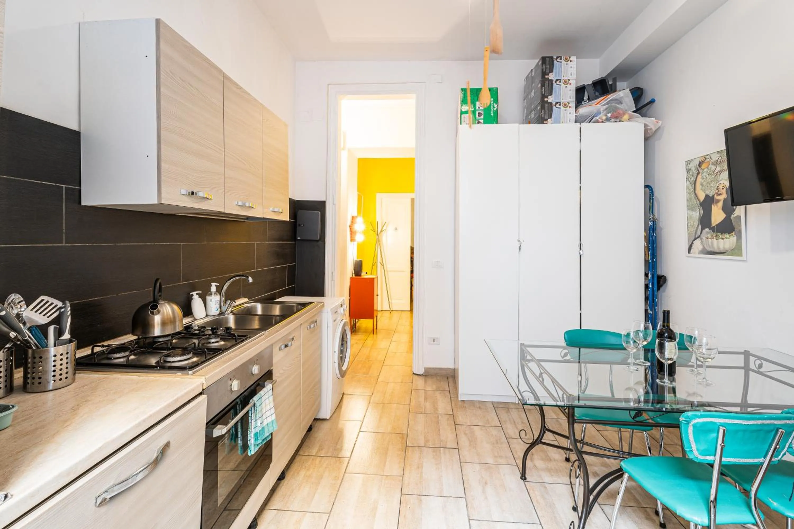 Kitchen or kitchenette in BigFamilyRome - Testaccio Riverside