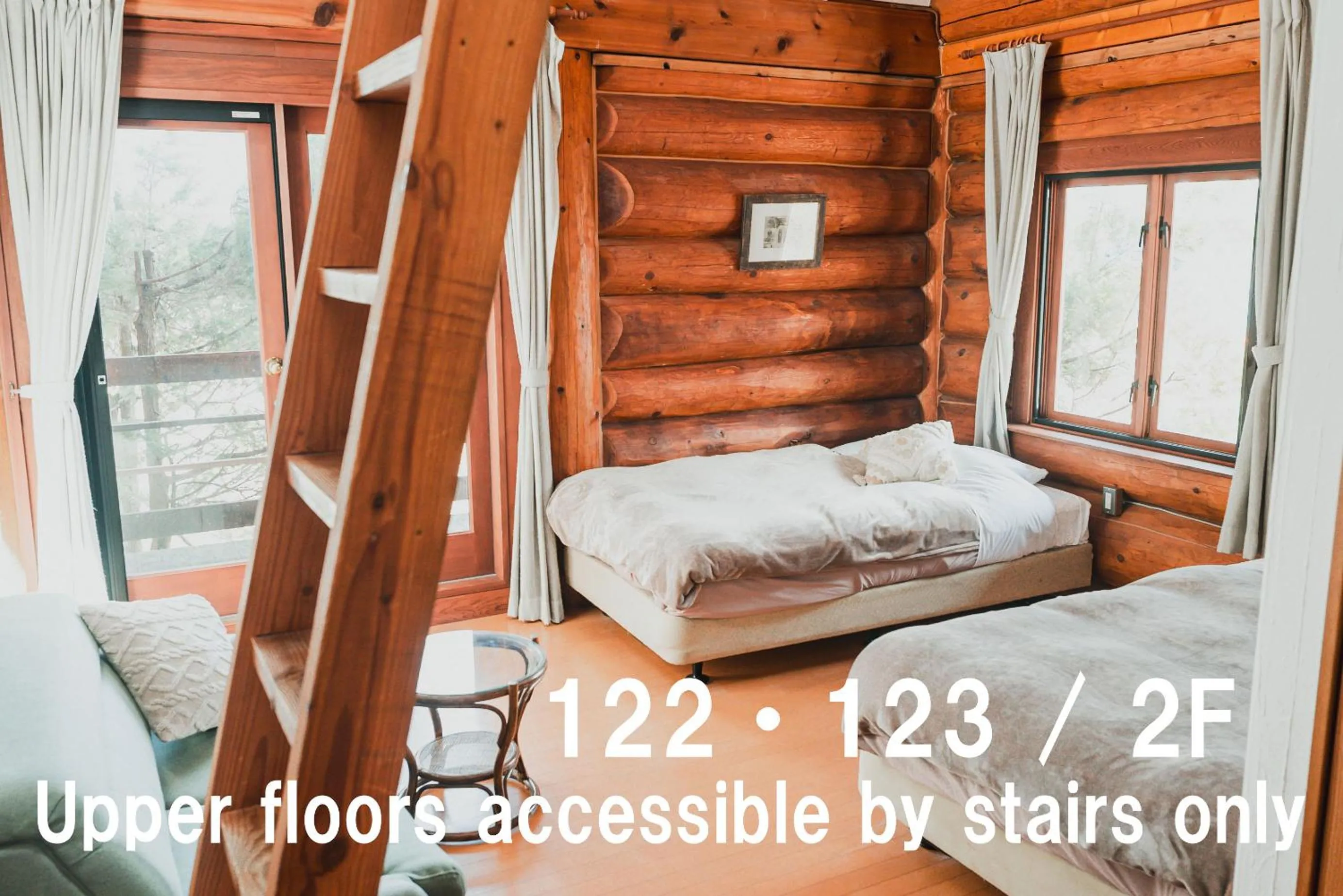 Photo of the whole room, Bed in Hakuba Pension & Log Hotel Meteor