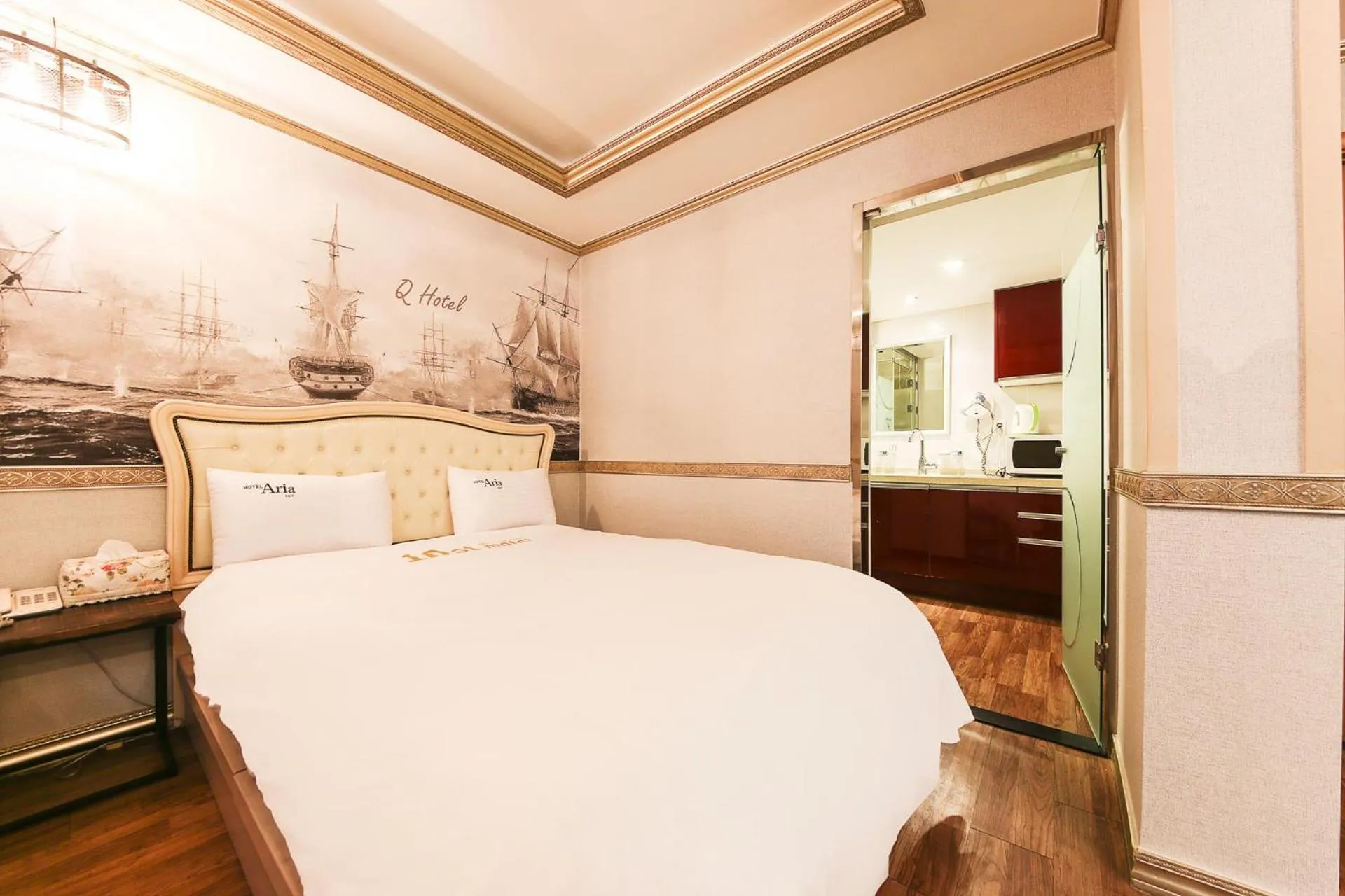 Bed in Q Hotel Yongin