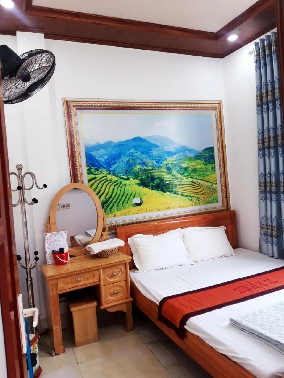 Bed in Yen Minh Hotel Thien An